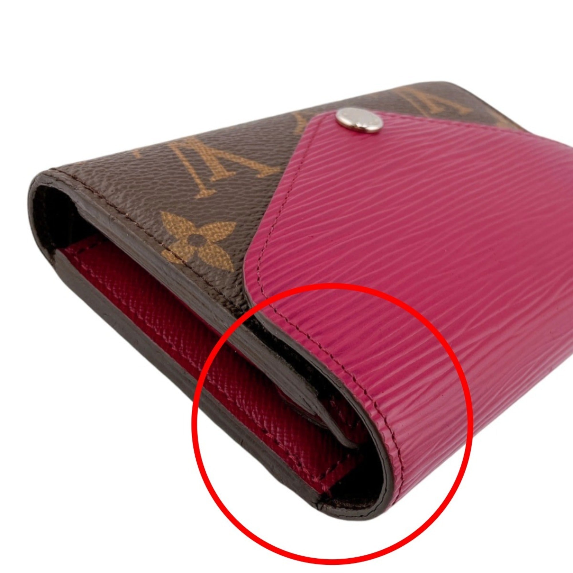 Louis Vuitton Monogram Fuchsia Monogram Epi Leather Wallet (Tri-Fold) (Pre-Owned)