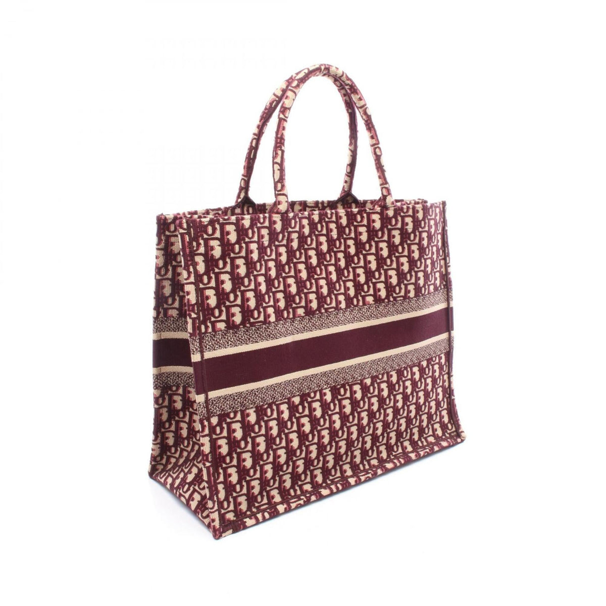 Christian Dior Beige Bordeaux Canvas Handbag Tote Bag (Pre-Owned)