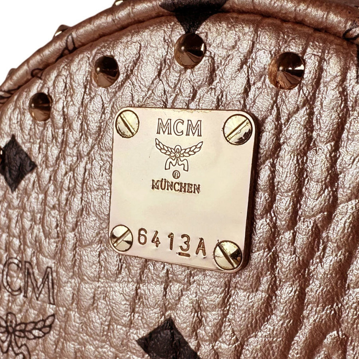 Mcm Pink Beige Leather Backpack (Pre-Owned)