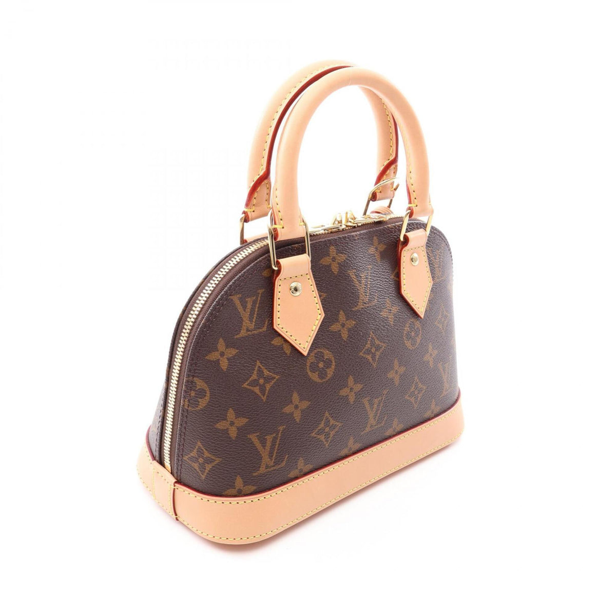 Louis Vuitton Brown Coated Canvas Leather Handbag (Pre-Owned)