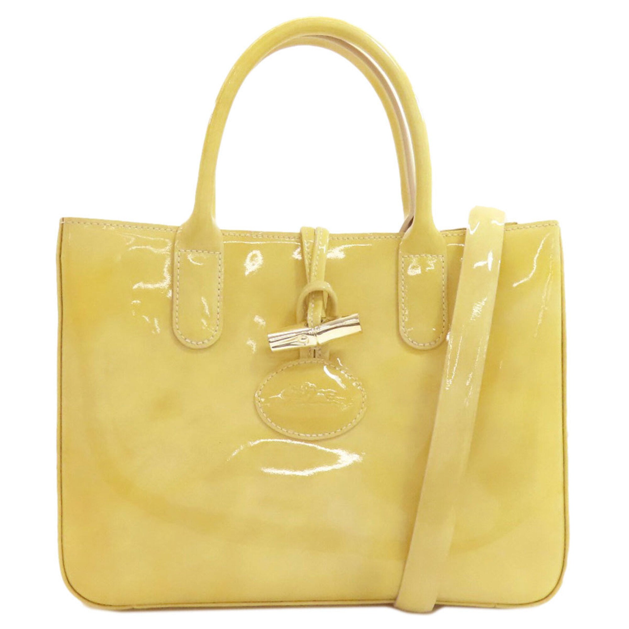 Longchamp Yellow Leather Handbag (Pre-Owned)