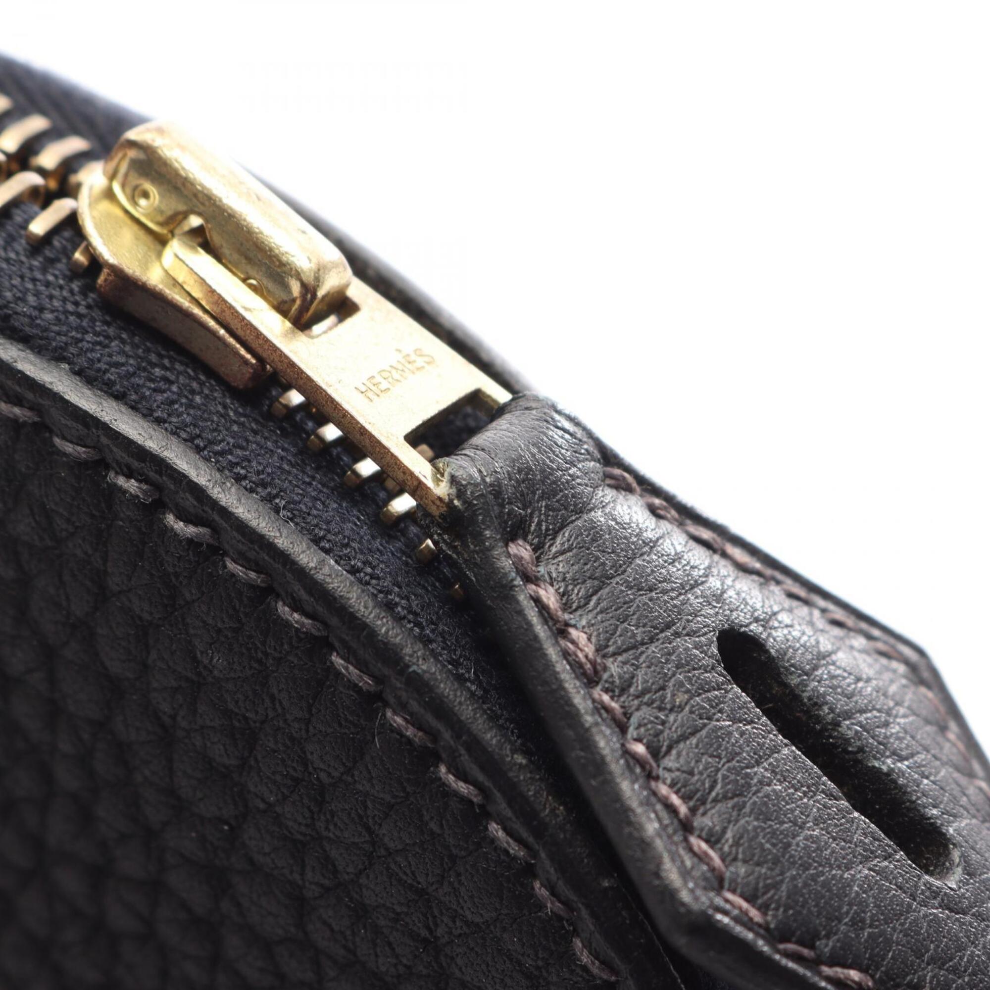 Hermes Navy Fjord Leather Leather Handbag (Pre-Owned)