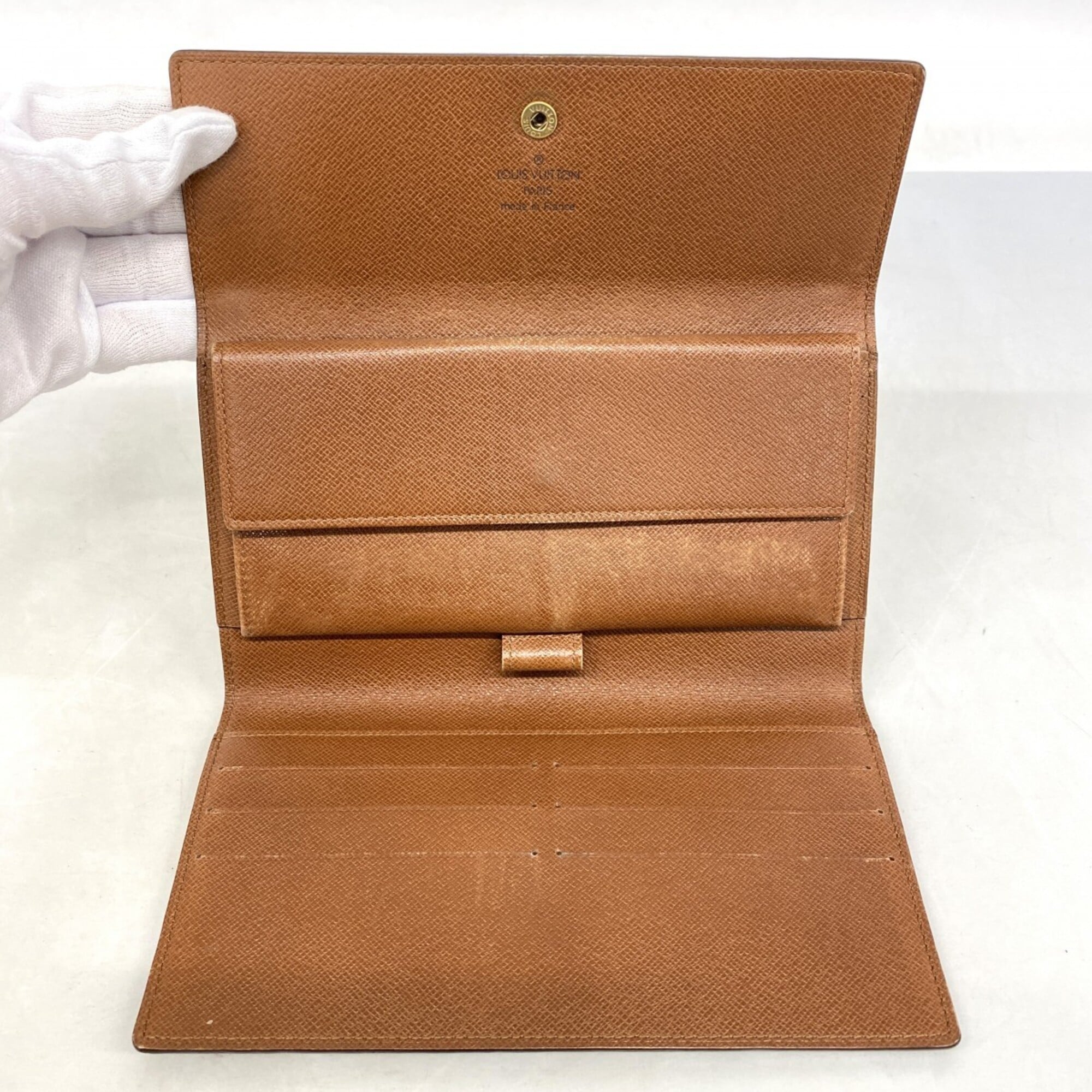 Louis Vuitton Brown Long Wallet (Tri-Fold) (Pre-Owned)