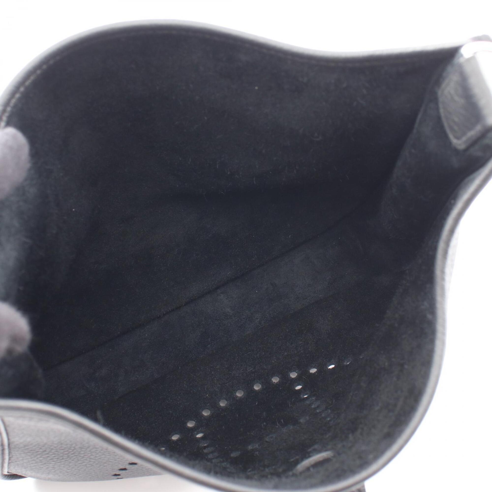 Hermes Black Taurillon Clemence Leather Leather Handbag Shoulder Bag (Pre-Owned)