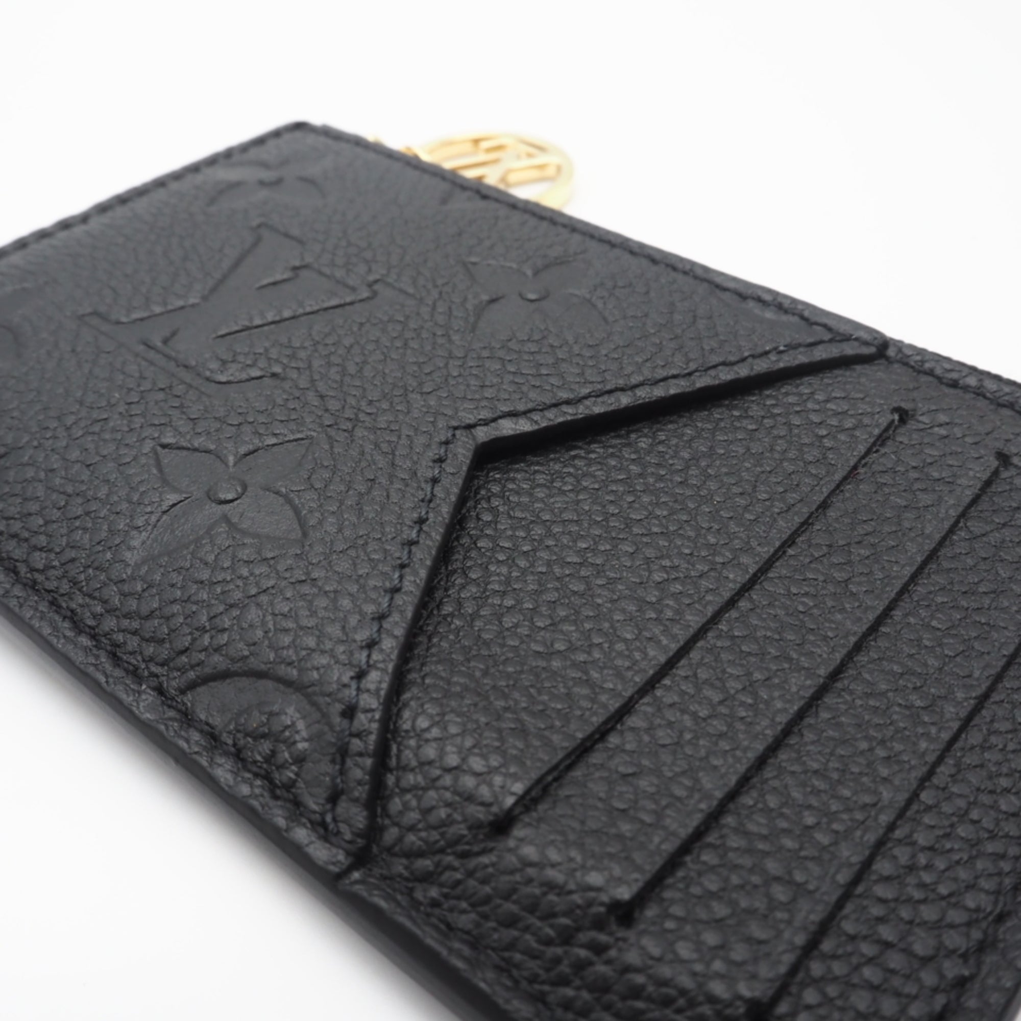 Louis Vuitton Black Noir Leather Coin Purse/Coin Case (Pre-Owned)