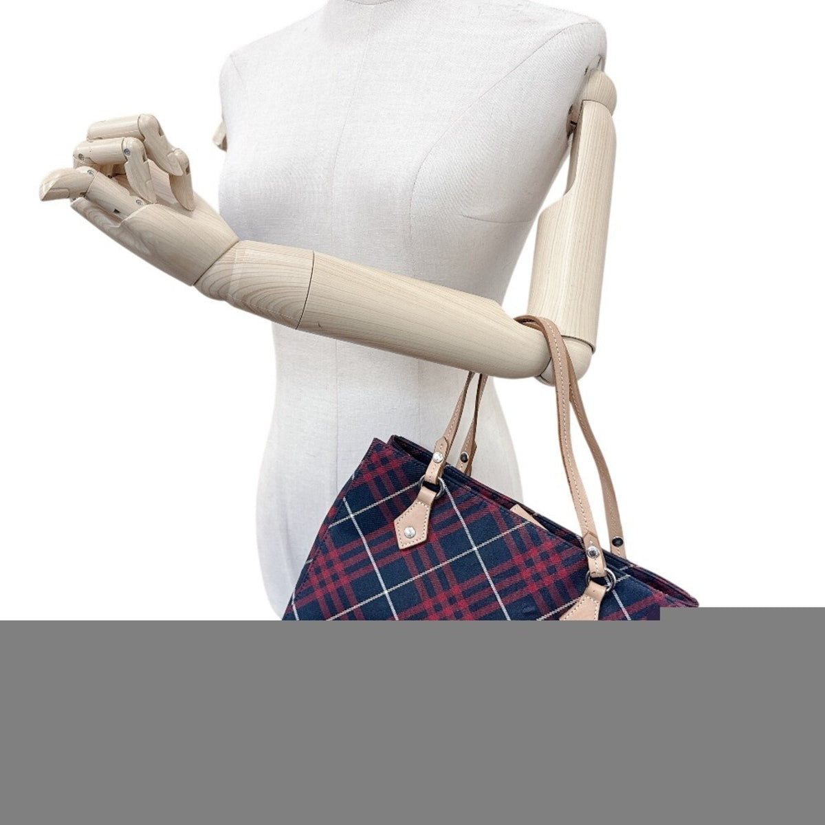 Burberry Red Color Canvas Handbag (Pre-Owned)