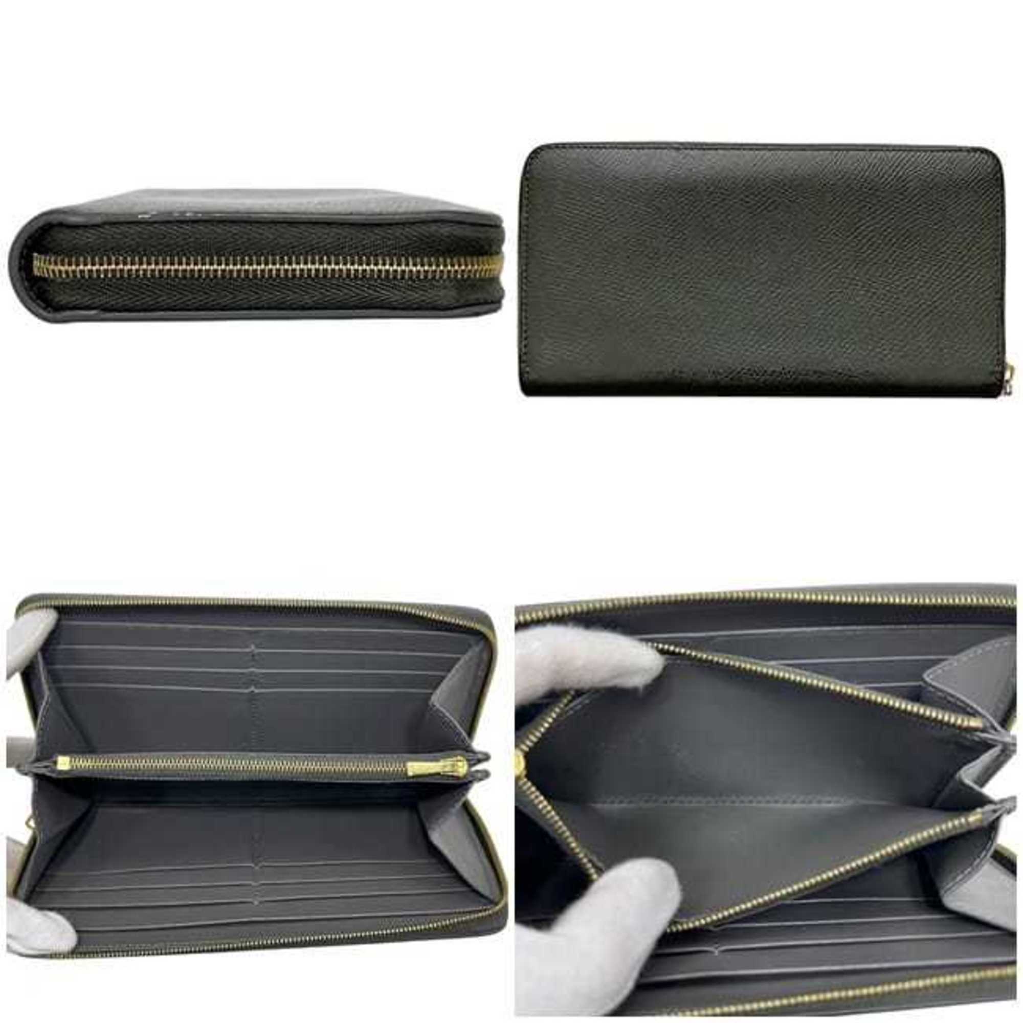 Celine Gray Leather Long Wallet (Bi-Fold) (Pre-Owned)