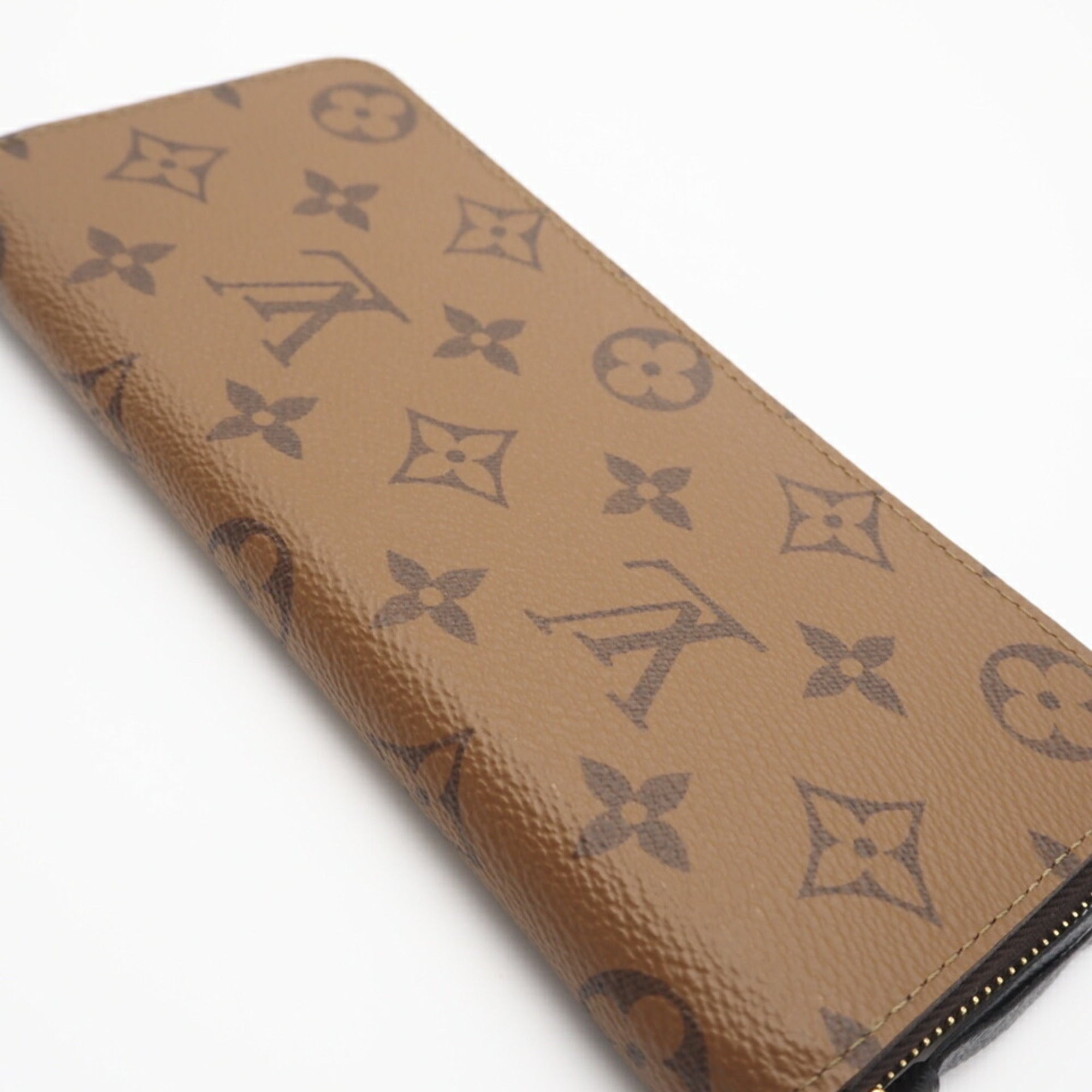 Louis Vuitton Beige Coated Canvas Long Wallet (Bi-Fold) (Pre-Owned)