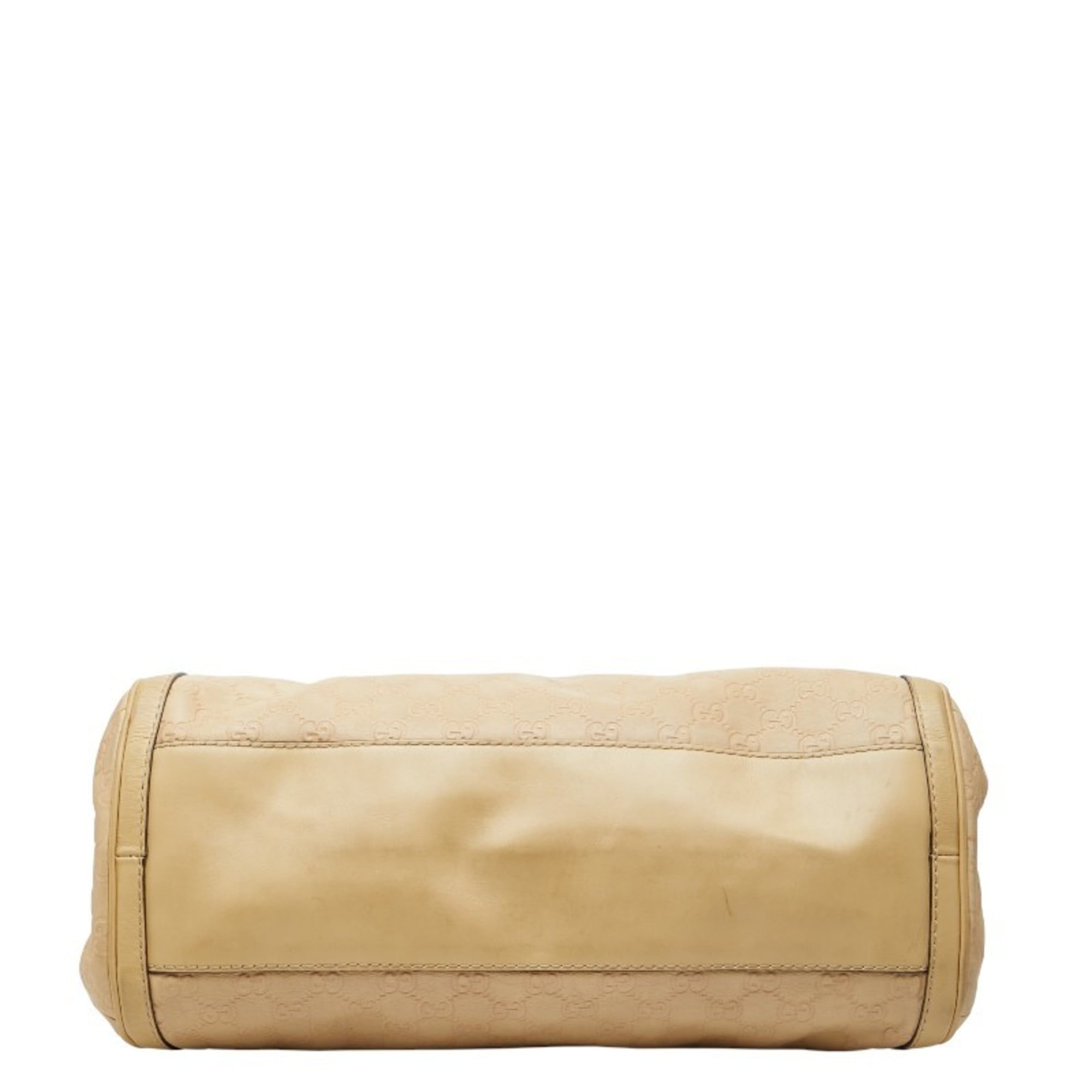 Gucci Beige Gg Leather Leather Handbag (Pre-Owned)