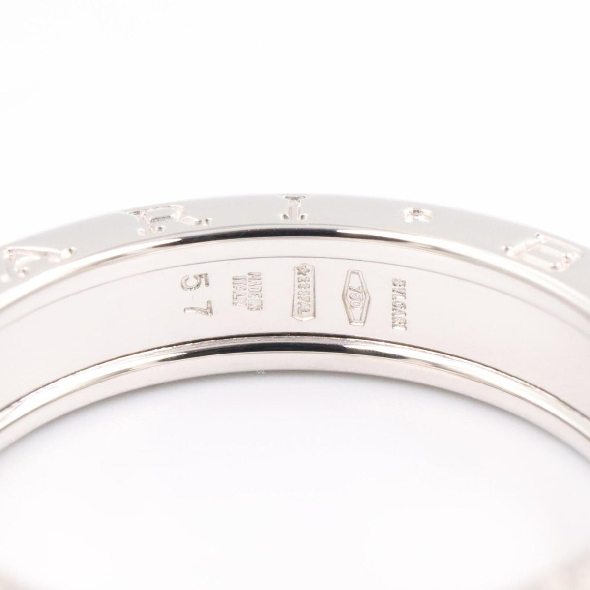 Bvlgari Silver White Gold (18K) Band Ring (Pre-Owned)