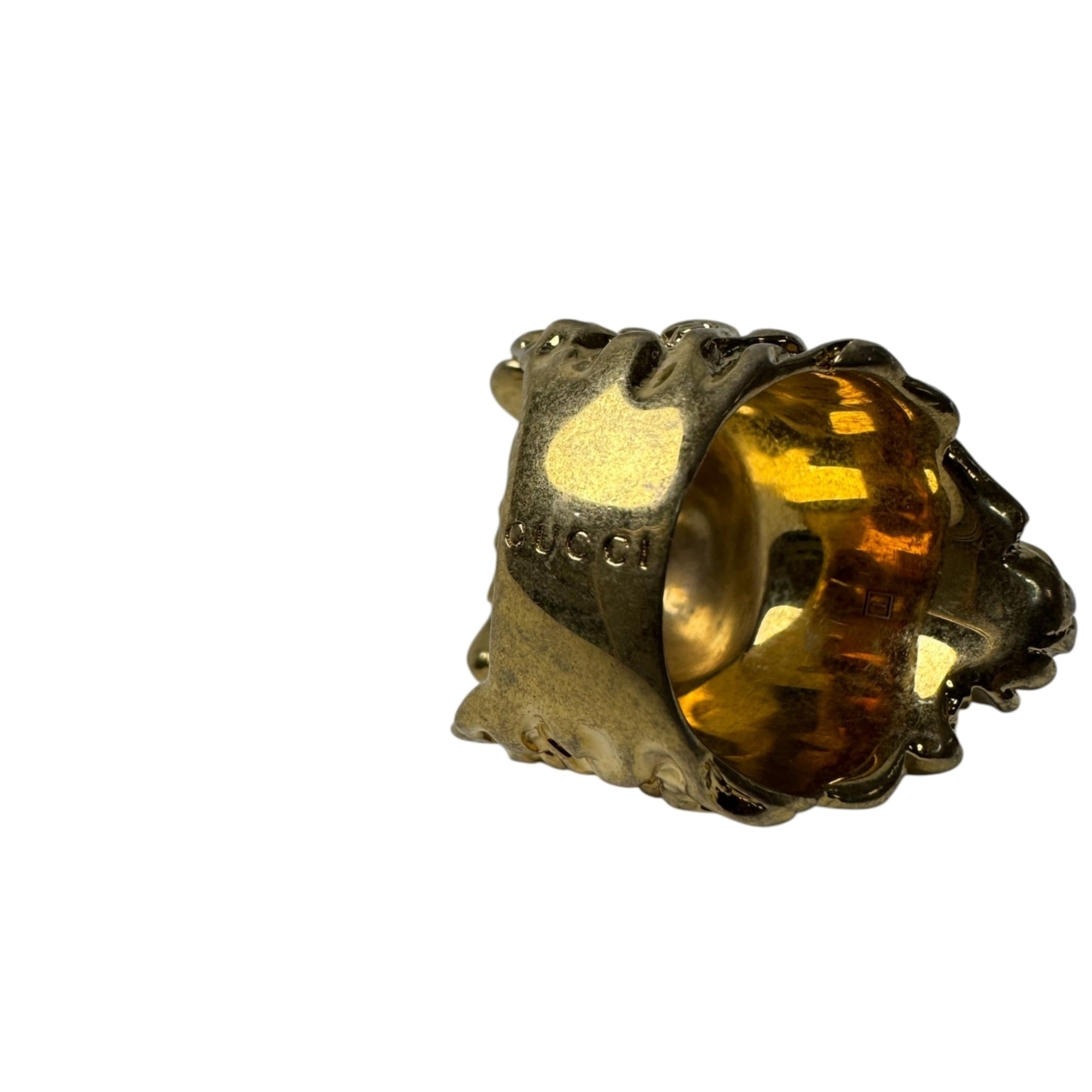 Gucci Gold Metal Band Ring (Pre-Owned)