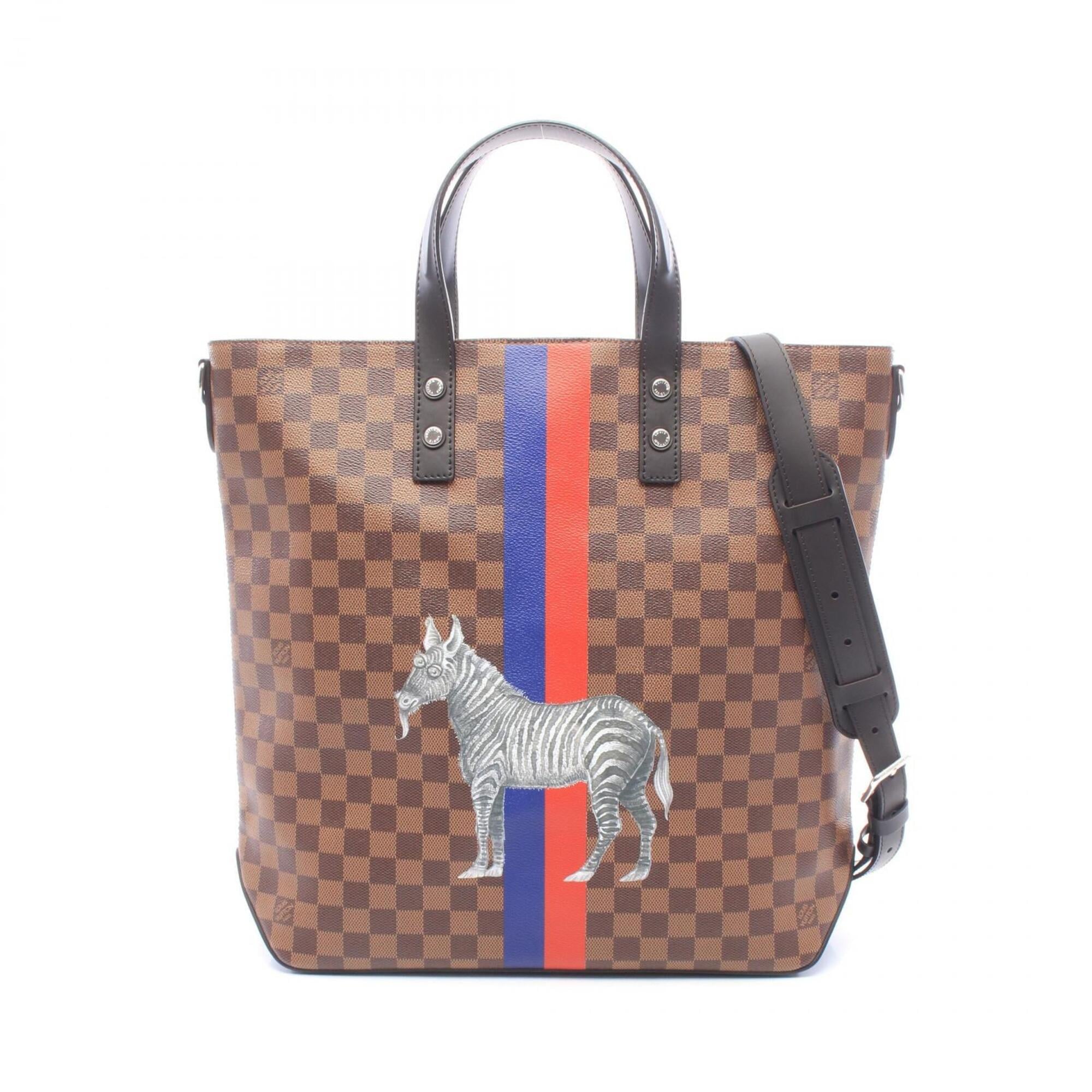Louis Vuitton Brown Multi-Color Coated Canvas Rayon Handbag Tote Bag (Pre-Owned)