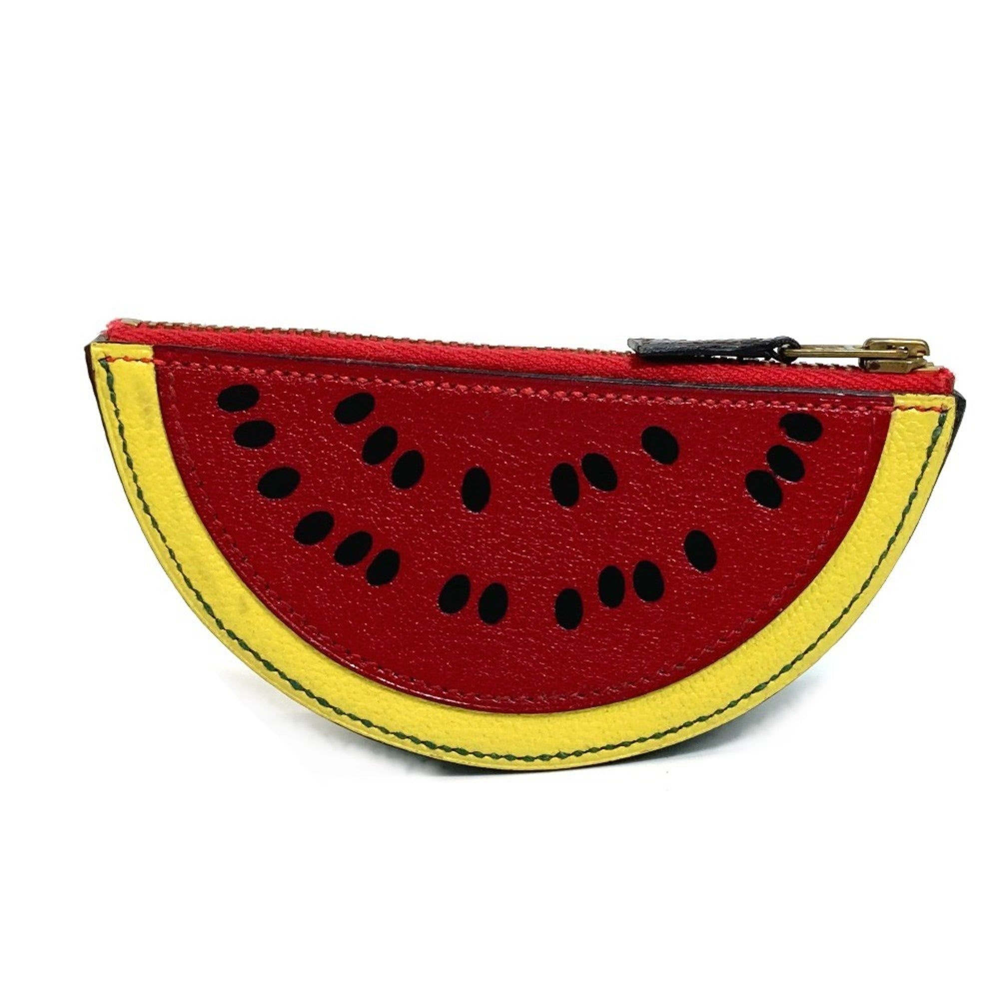 Hermes Red Leather Coin Purse/Coin Case (Pre-Owned)