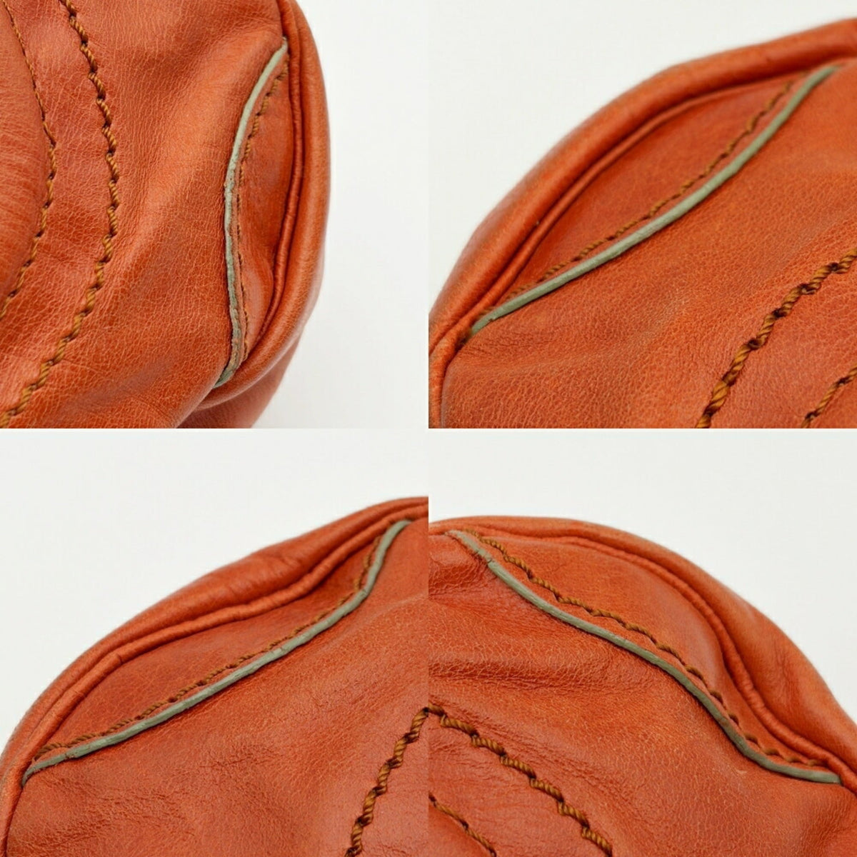 Chloé Orange Leather Shoulder Bag (Pre-Owned)