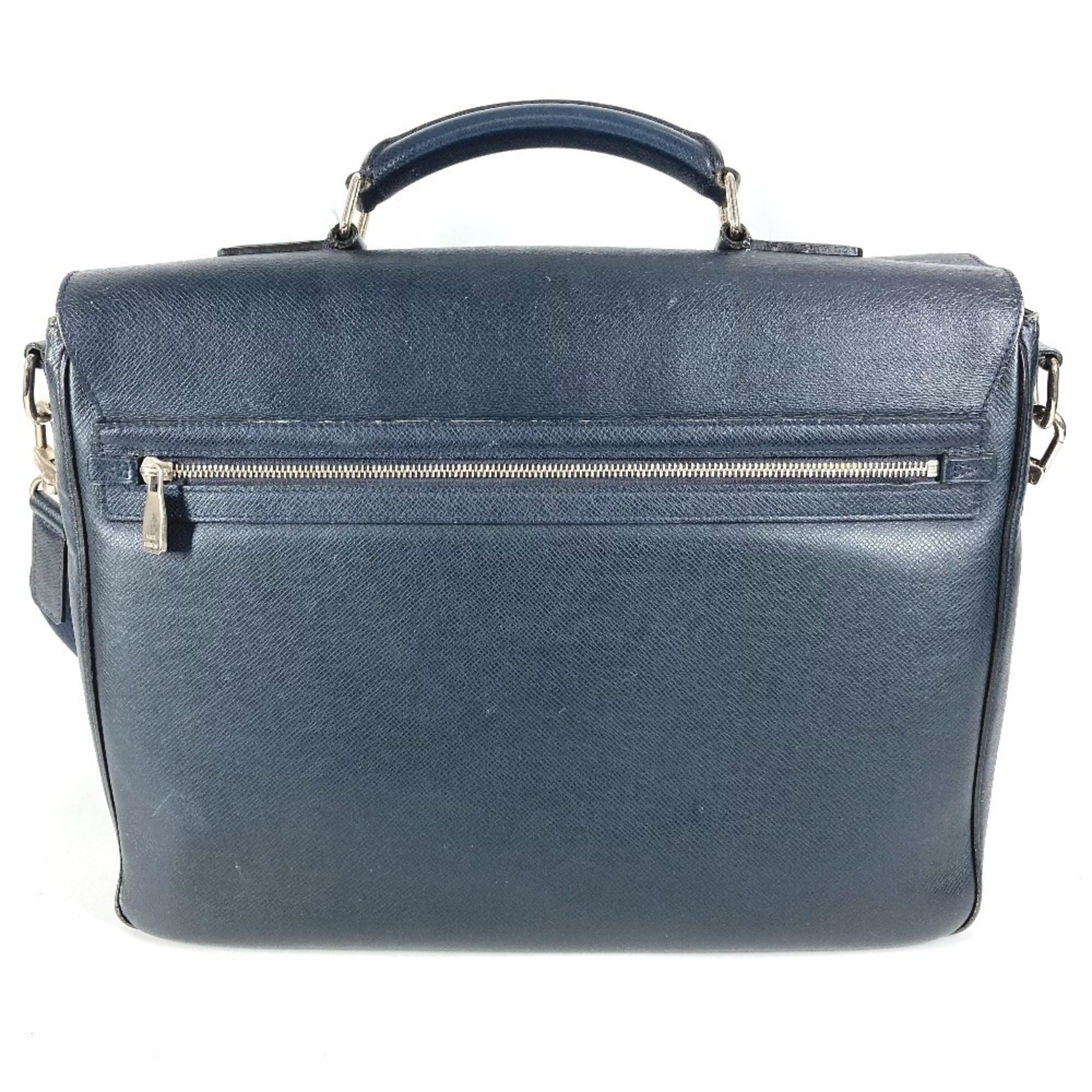 Louis Vuitton Boreal Navy Taiga Leather Handbag Shoulder Bag (Pre-Owned)