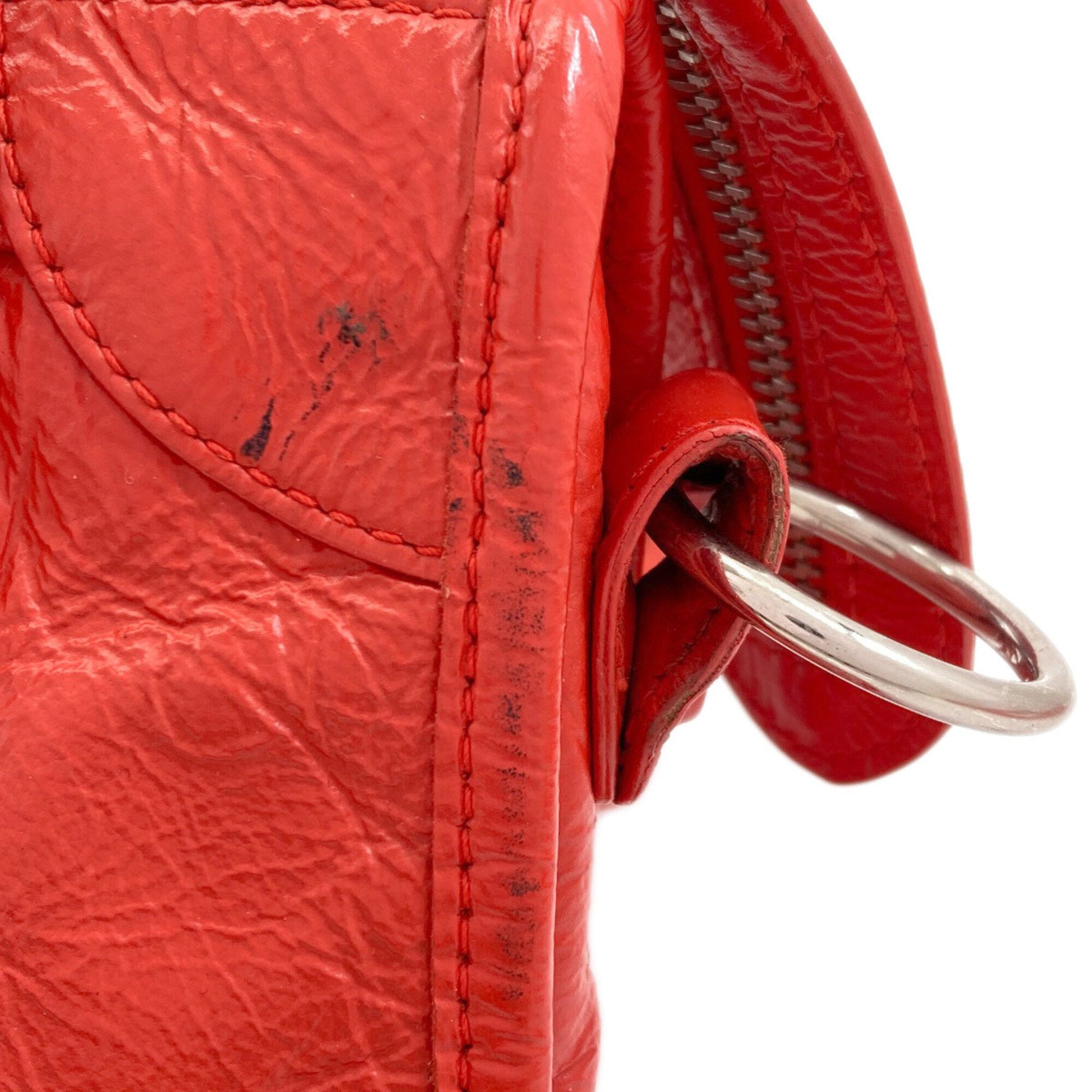 Balenciaga Red Color Leather Handbag (Pre-Owned)
