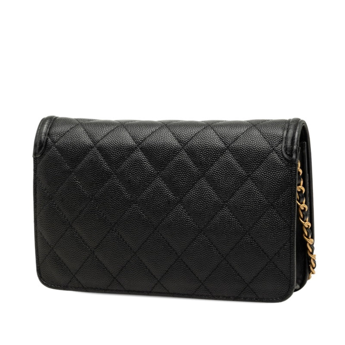 Chanel Black Grained Calfskin Shoulder Bag (Pre-Owned)