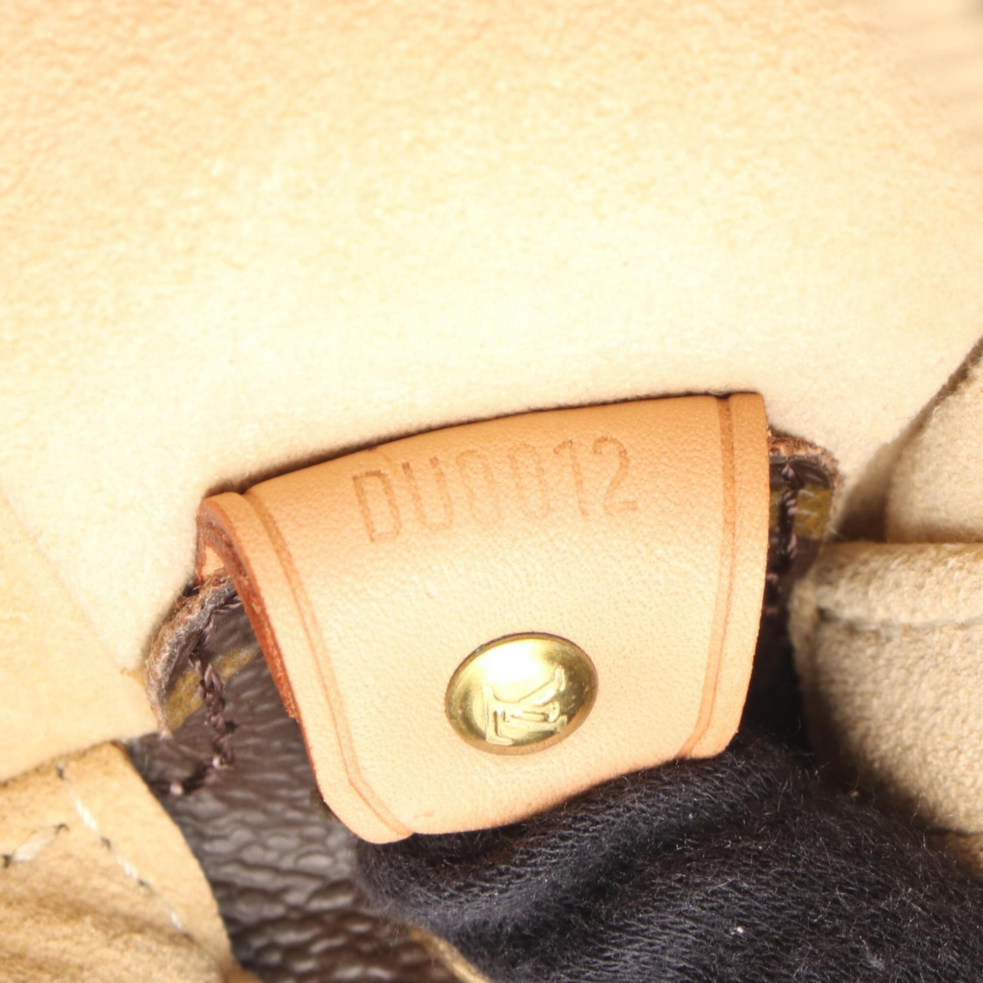 Louis Vuitton Monogram Brown Coated Canvas Leather Handbag Shoulder Bag (Pre-Owned)