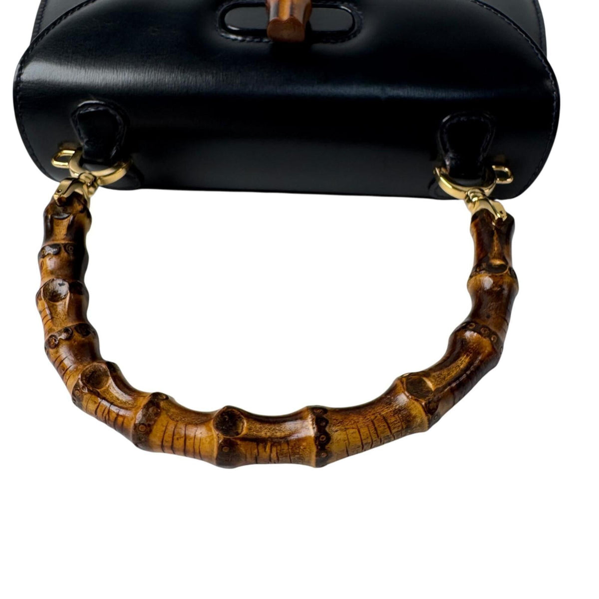 Gucci Black Leather Handbag Shoulder Bag (Pre-Owned)