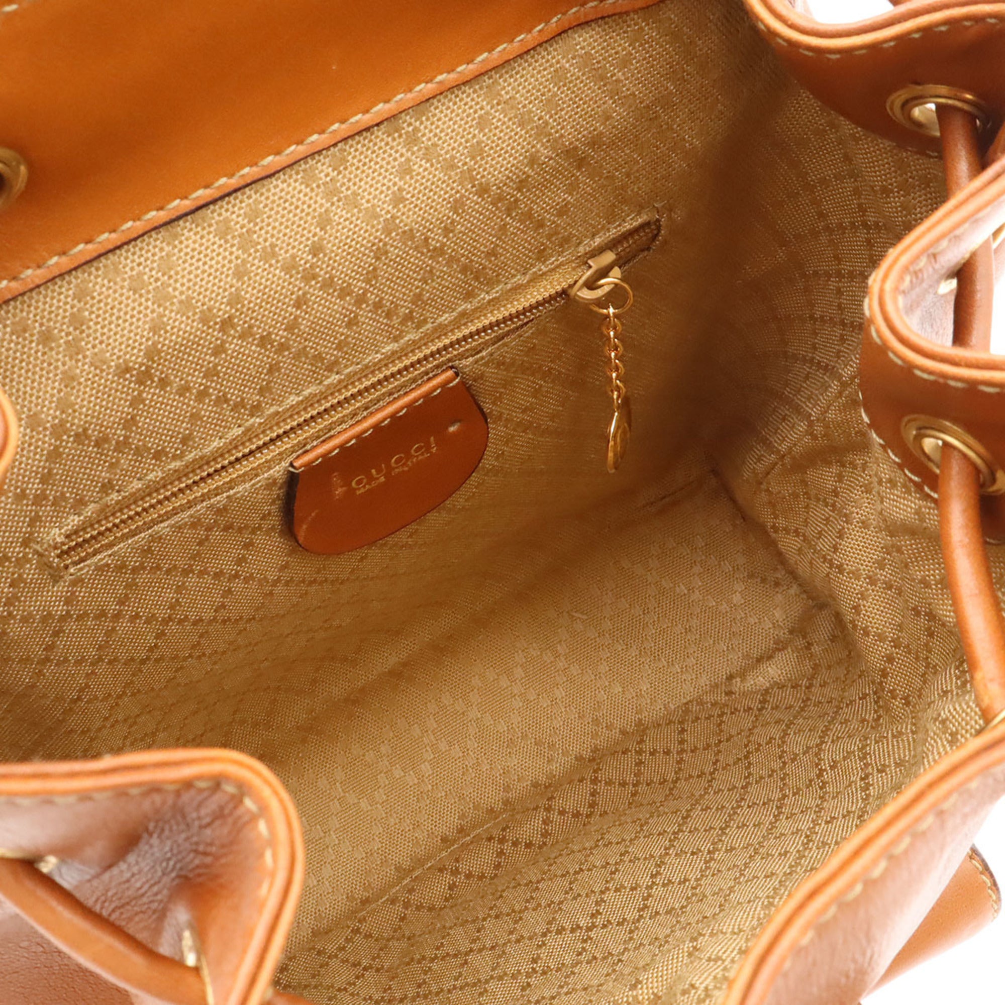 Gucci Brown Bamboo Backpack Shoulder Bag (Pre-Owned)