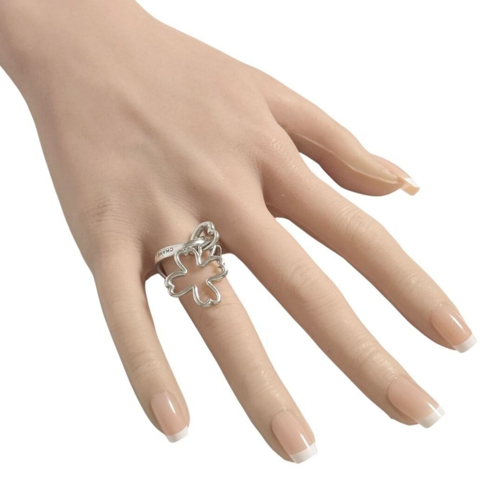 Chanel Silver 925 Band Ring (Pre-Owned)