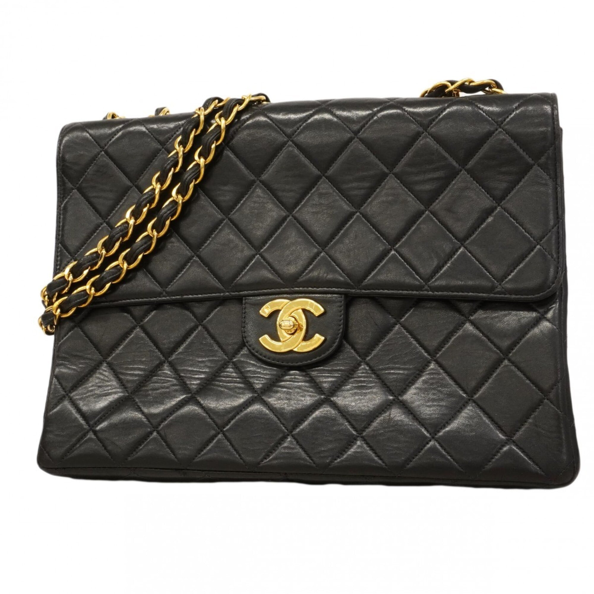 Chanel Black Leather Shoulder Bag (Pre-Owned)