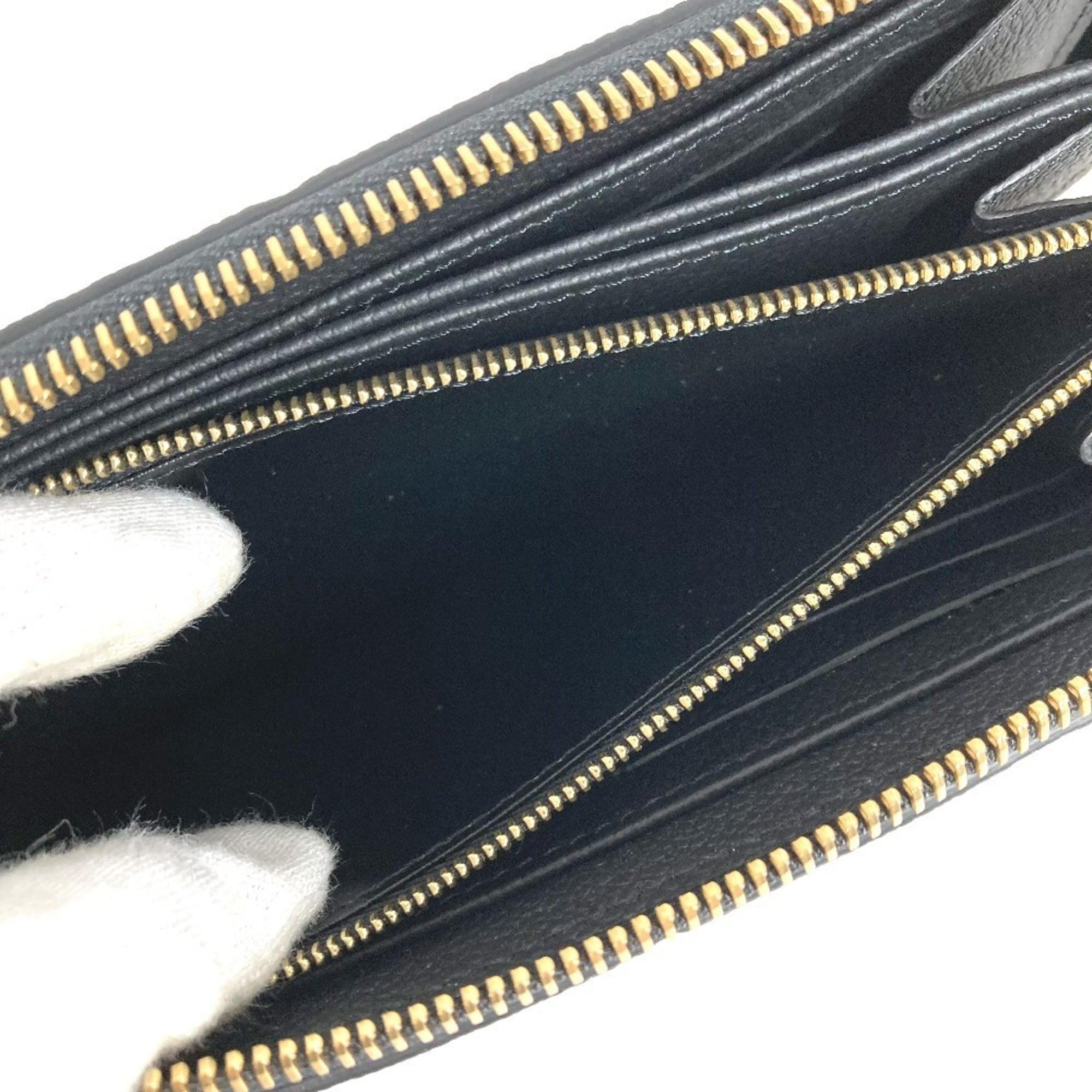 Louis Vuitton Black Noir Monogram Empreinte Long Wallet (Bi-Fold) (Pre-Owned)