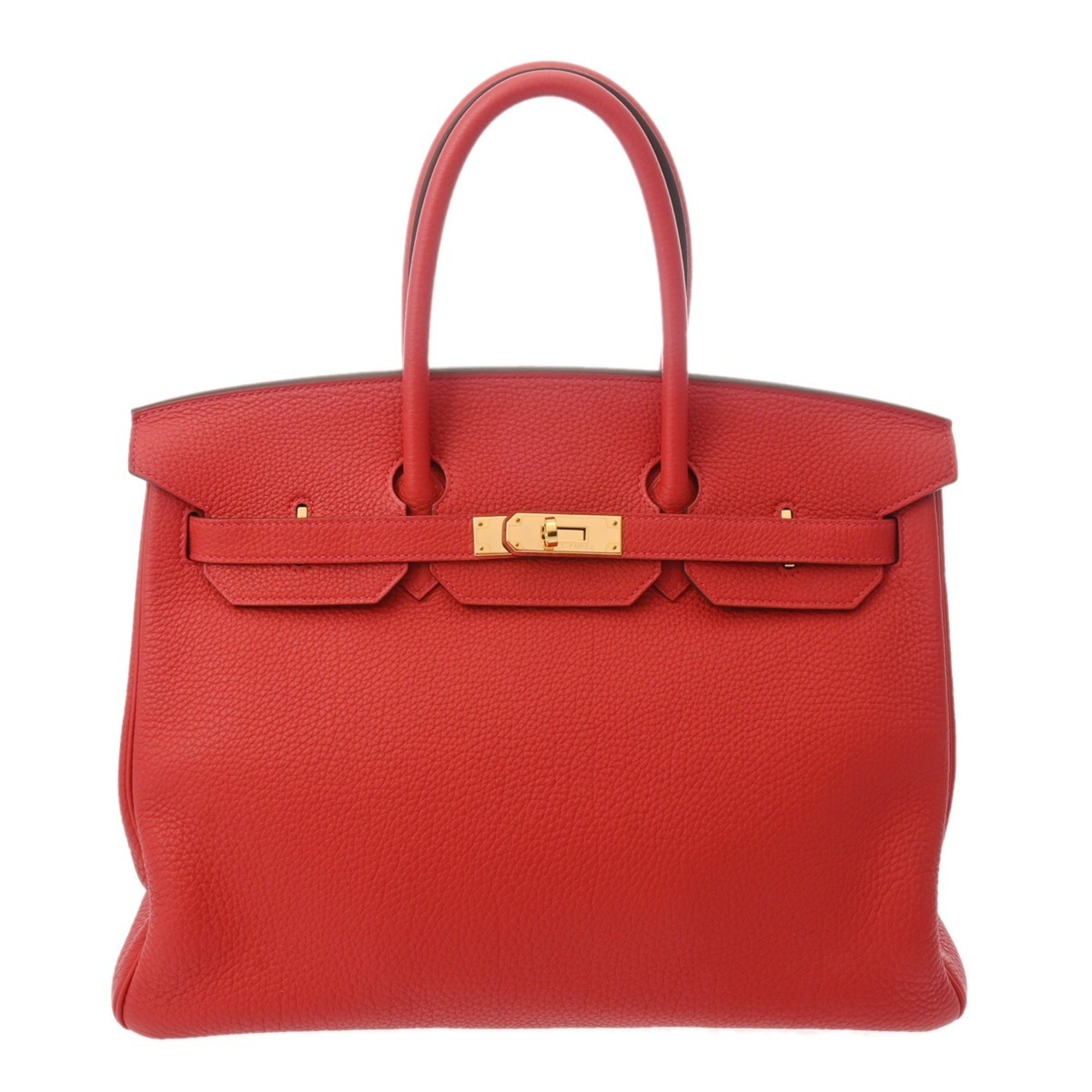Hermes Gold Togo Leather Handbag (Pre-Owned)