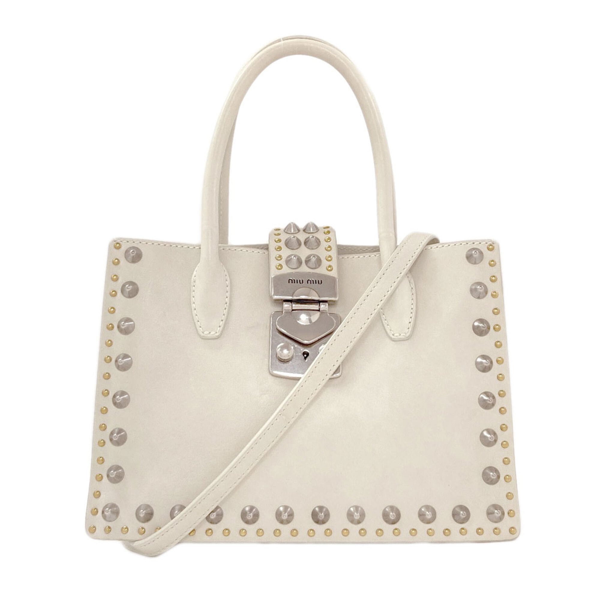 Miu Miu White Leather Handbag (Pre-Owned)