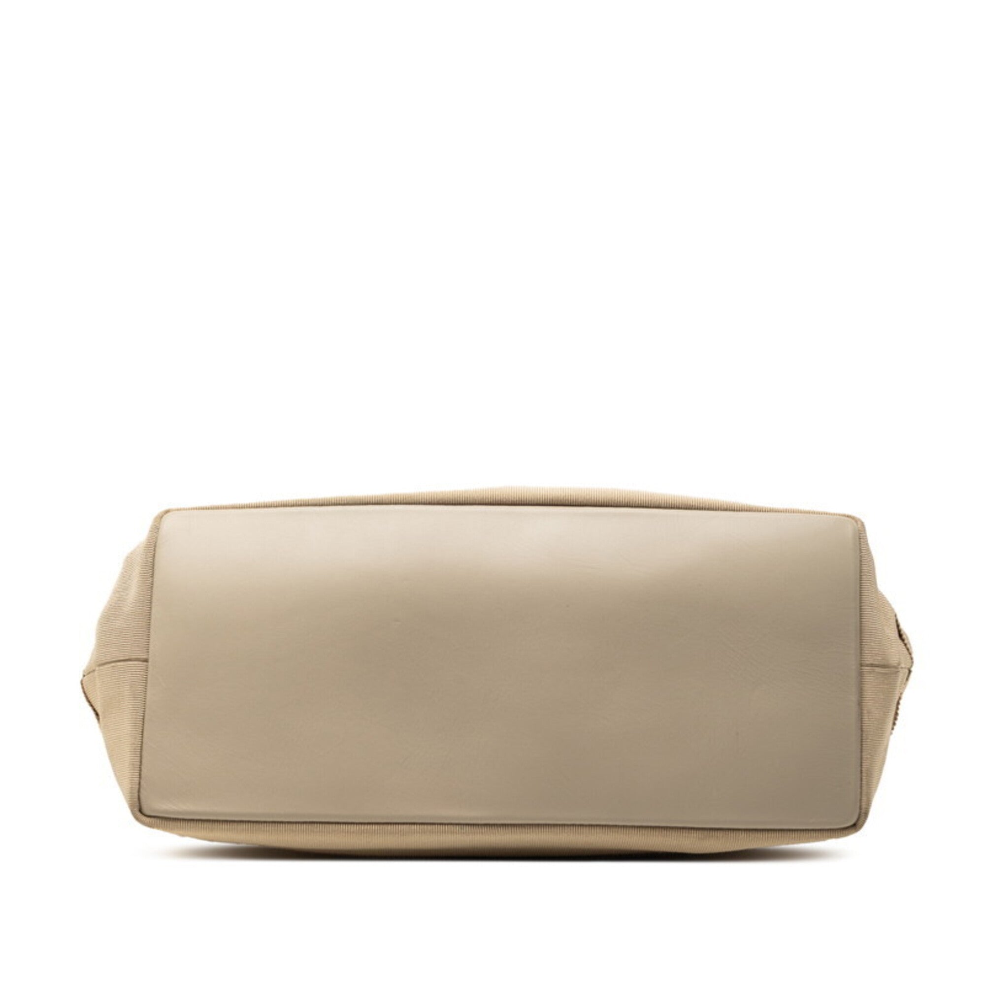 Salvatore Ferragamo Beige Canvas Leather Shoulder Bag (Pre-Owned)