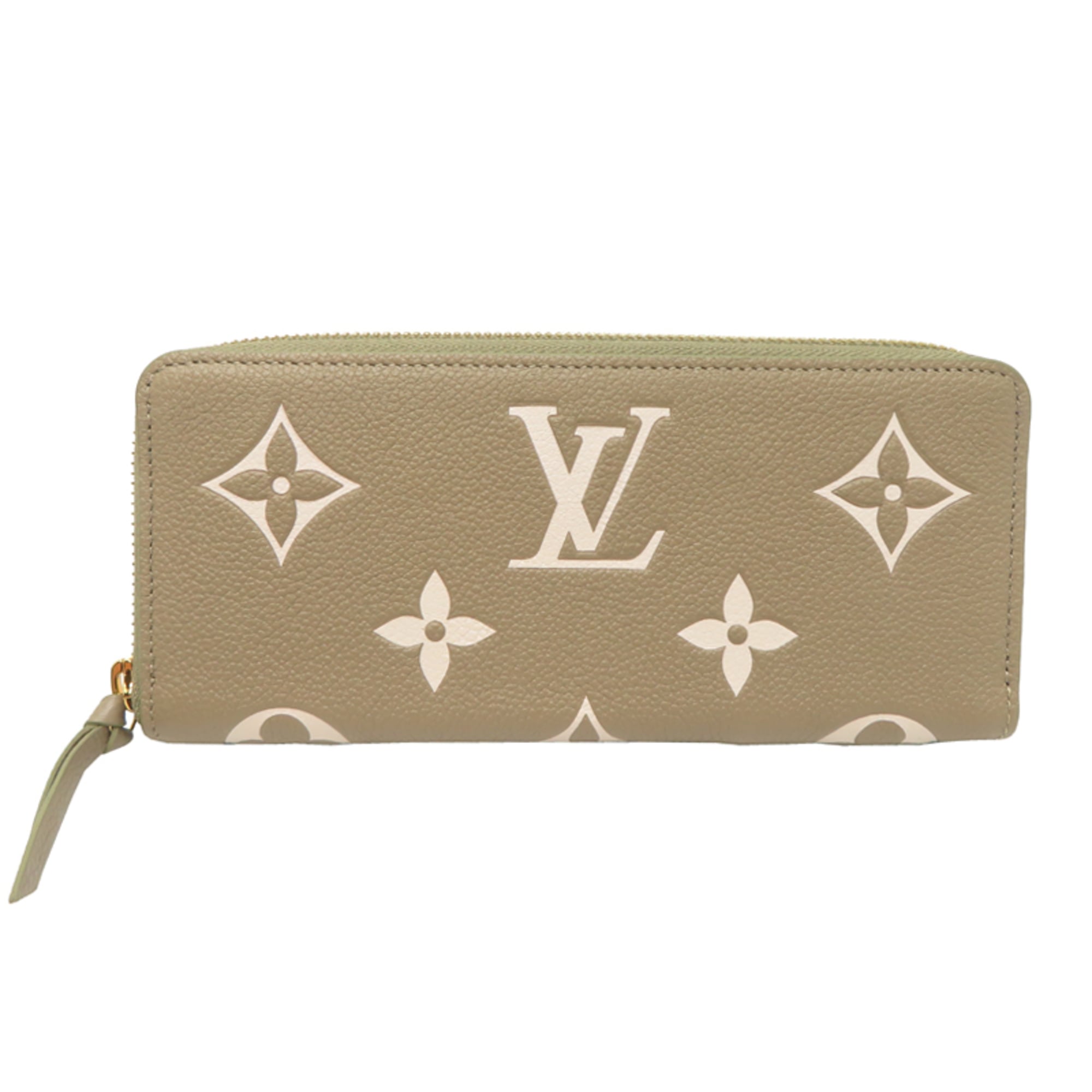 Louis Vuitton Cream Khaki Monogram Empreinte Long Wallet (Bi-Fold) (Pre-Owned)