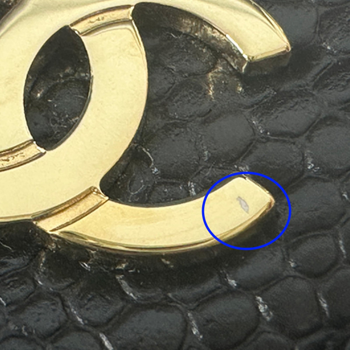 Chanel Black Grained Calfskin Long Wallet (Bi-Fold) (Pre-Owned)