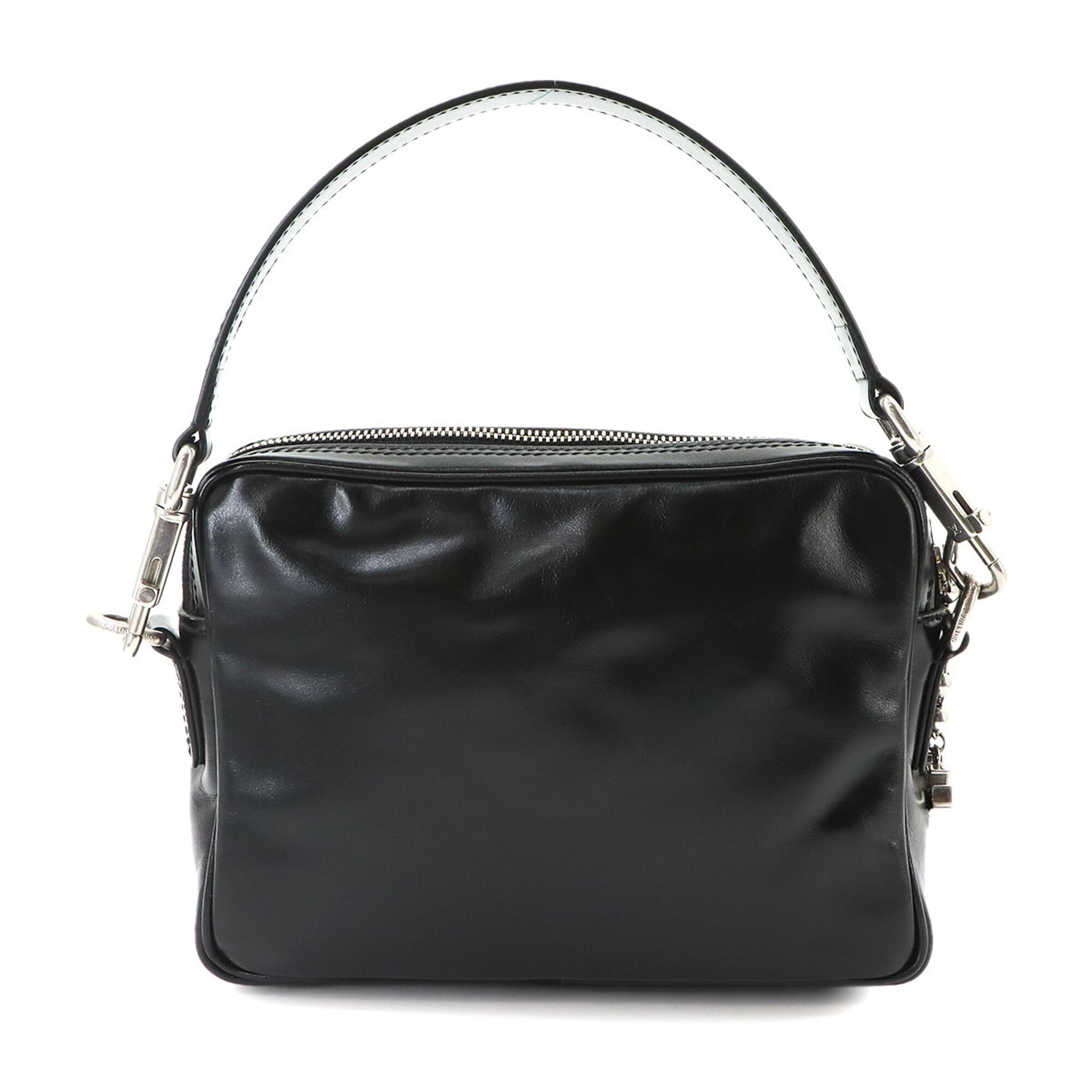 Louis Vuitton Black Leather Handbag Shoulder Bag (Pre-Owned)