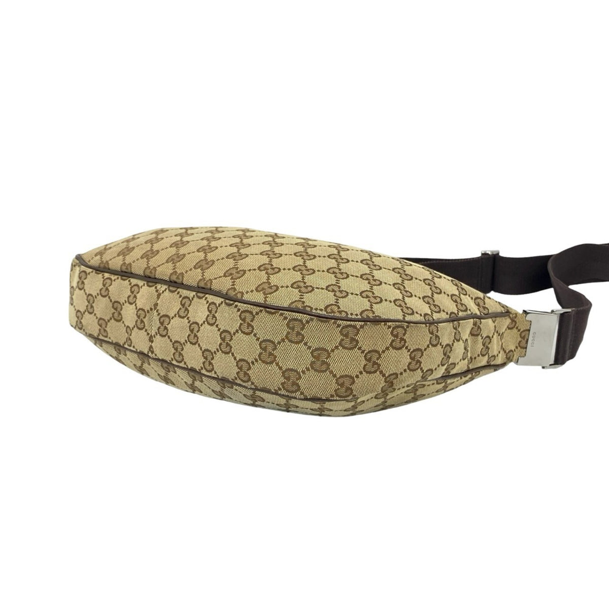 Gucci Brown Canvas Leather Pochette Shoulder Bag (Pre-Owned)