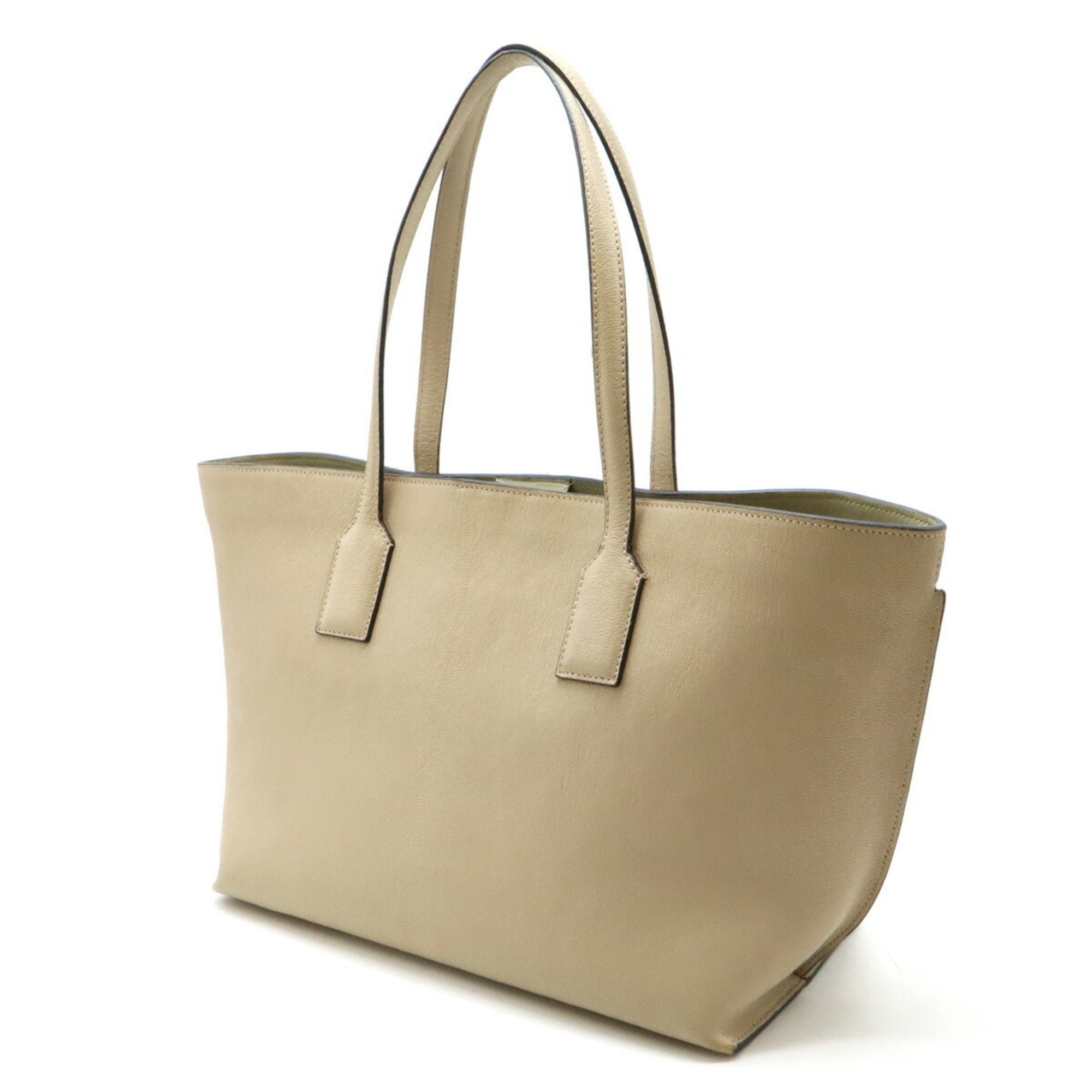 Loewe Light Beige Leather Shoulder Bag Tote Bag (Pre-Owned)