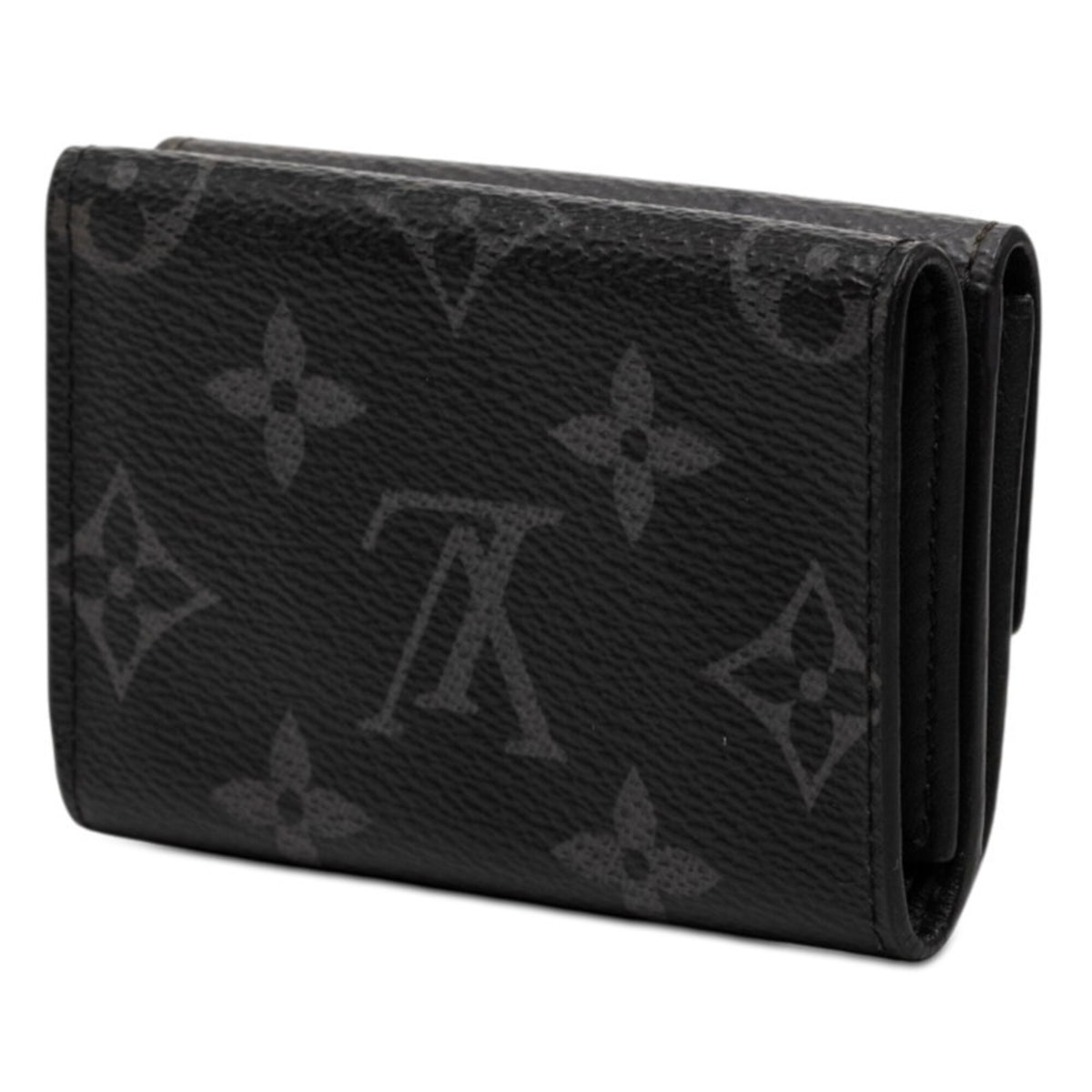 Louis Vuitton Gray Leather Pvc Wallet (Tri-Fold) (Pre-Owned)