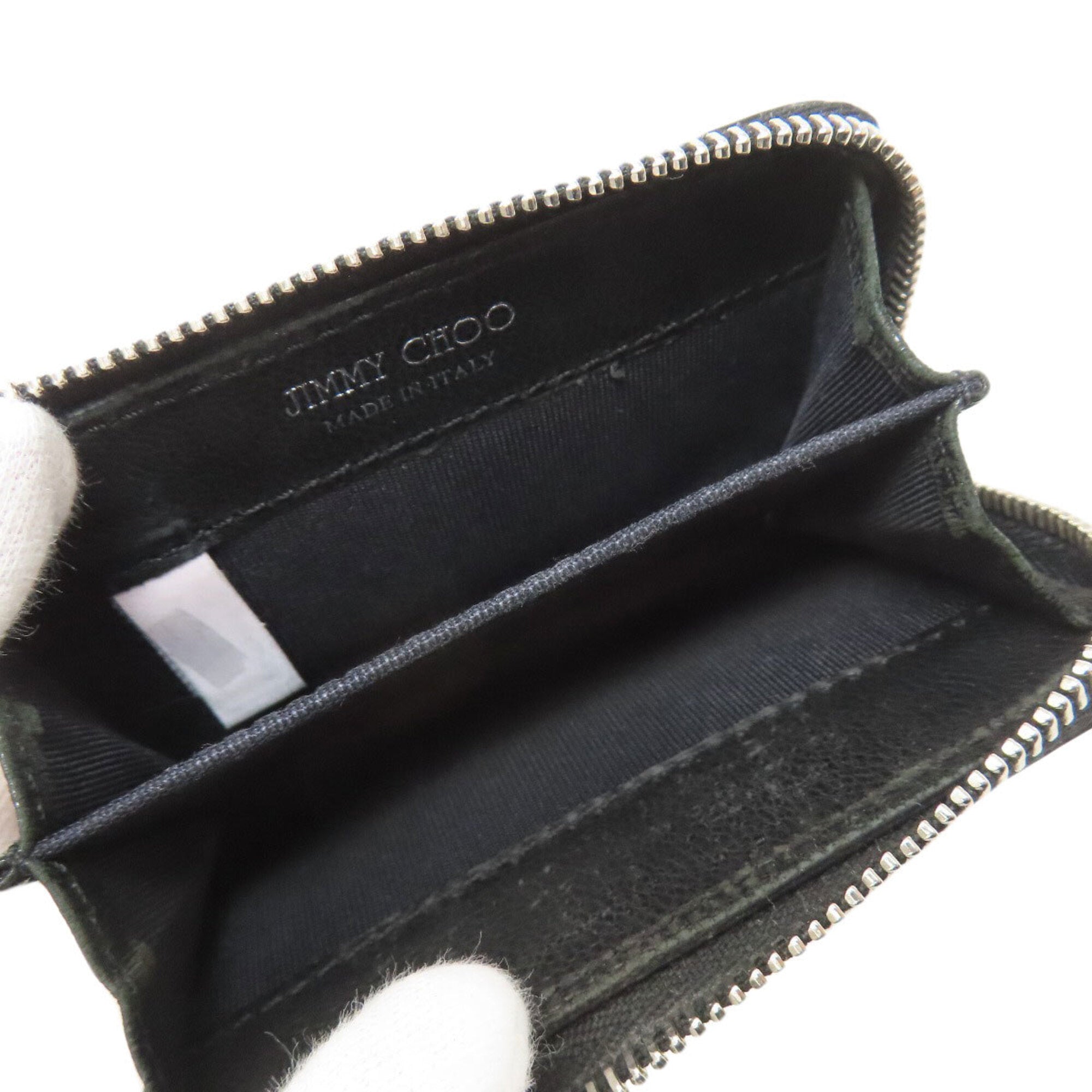 Jimmy Choo Black Leather Coin Purse/Coin Case (Pre-Owned)