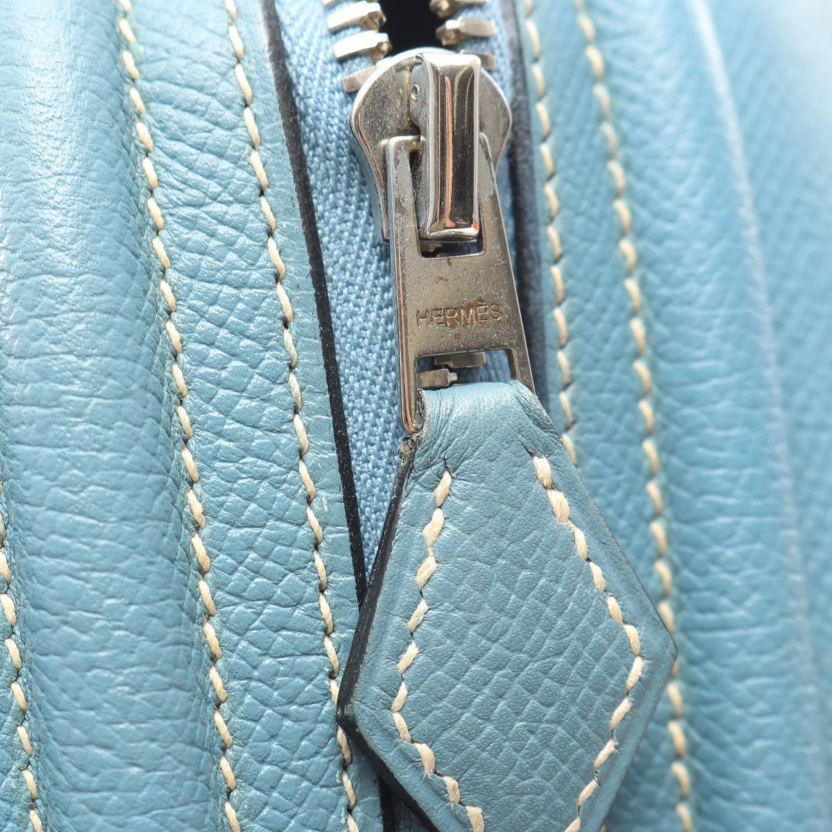Hermes Blue Epsom Leather Leather Handbag (Pre-Owned)