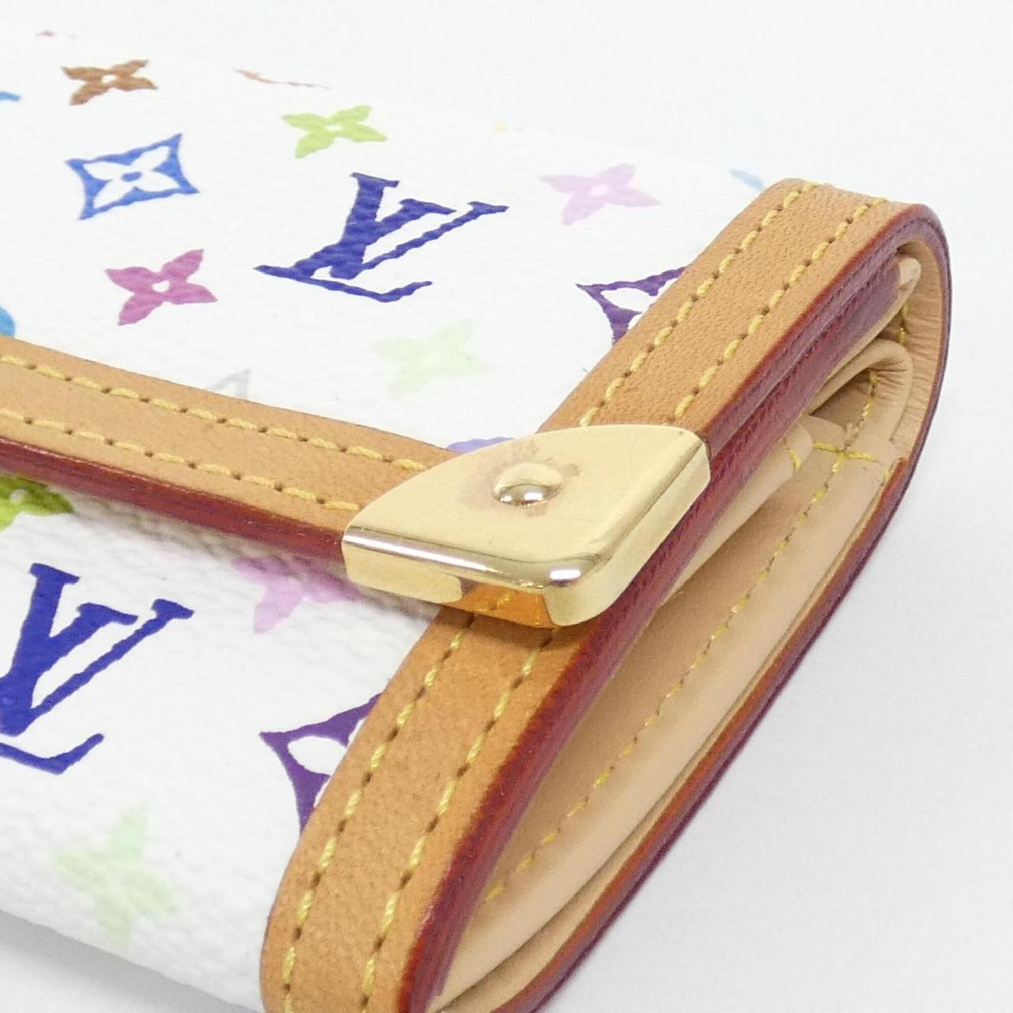 Louis Vuitton Multi-Color White Coated Canvas Coin Purse/Coin Case (Pre-Owned)