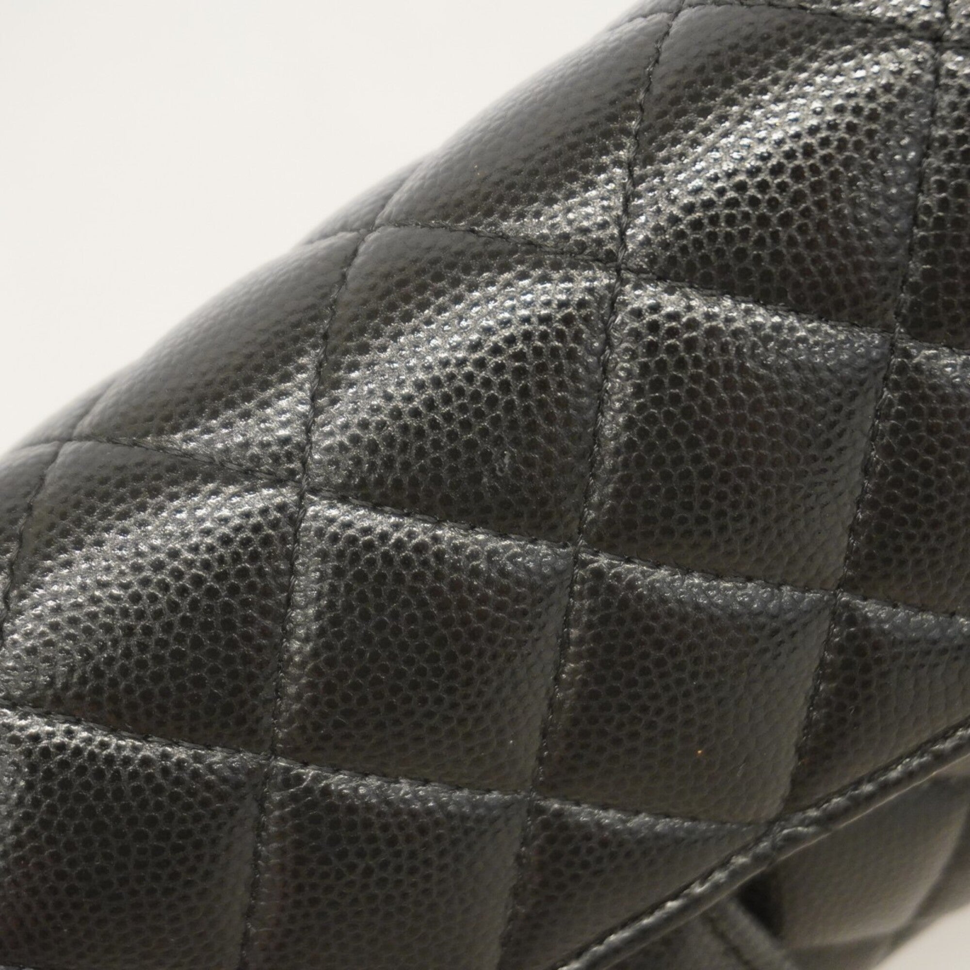 Chanel Black Grained Calfskin (Pre-Owned)