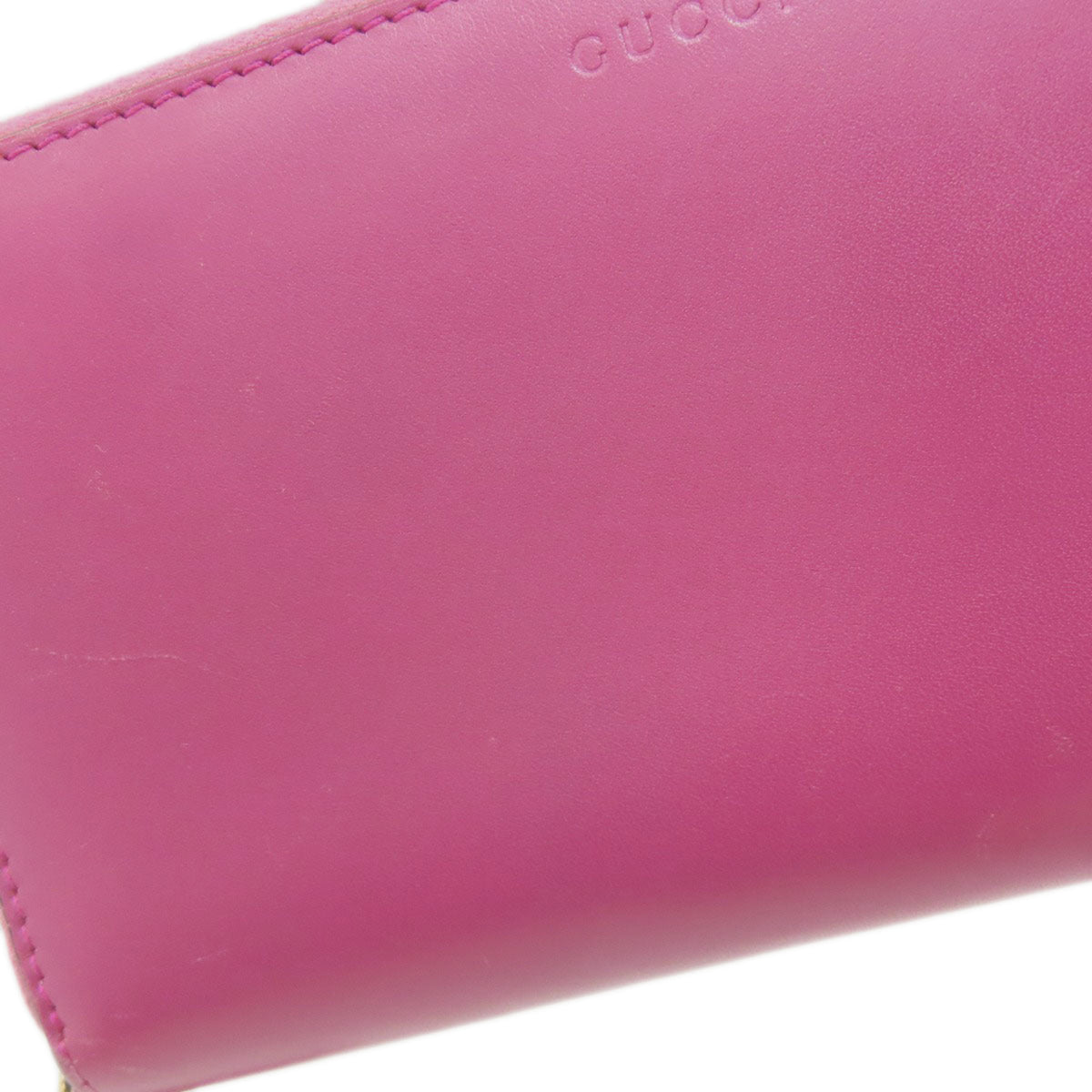 Gucci Pink Leather Long Wallet (Bi-Fold) (Pre-Owned)