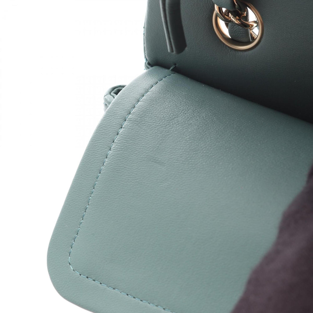 Chanel Green Leather Handbag Shoulder Bag (Pre-Owned)