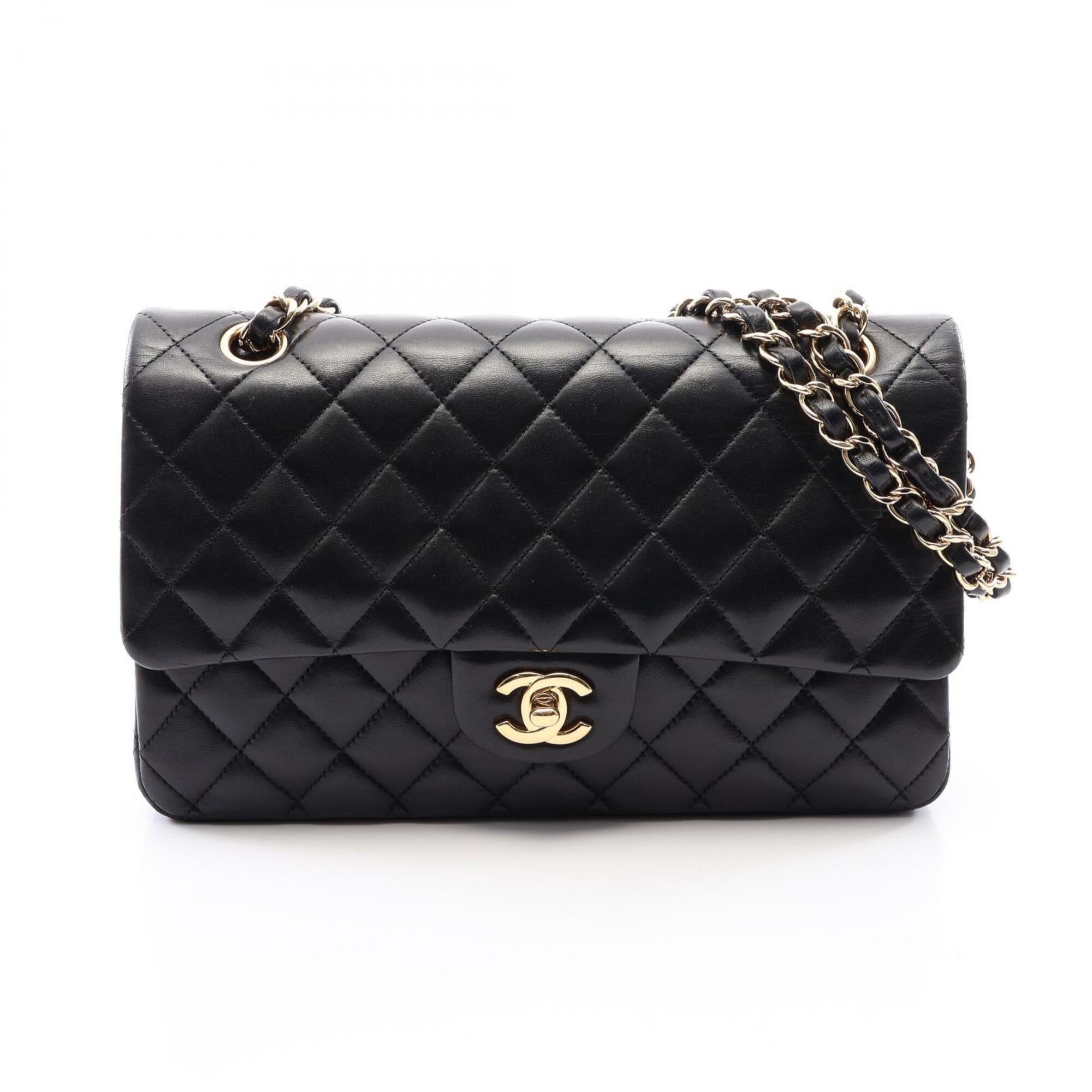 Chanel Black Leather Handbag Shoulder Bag (Pre-Owned)