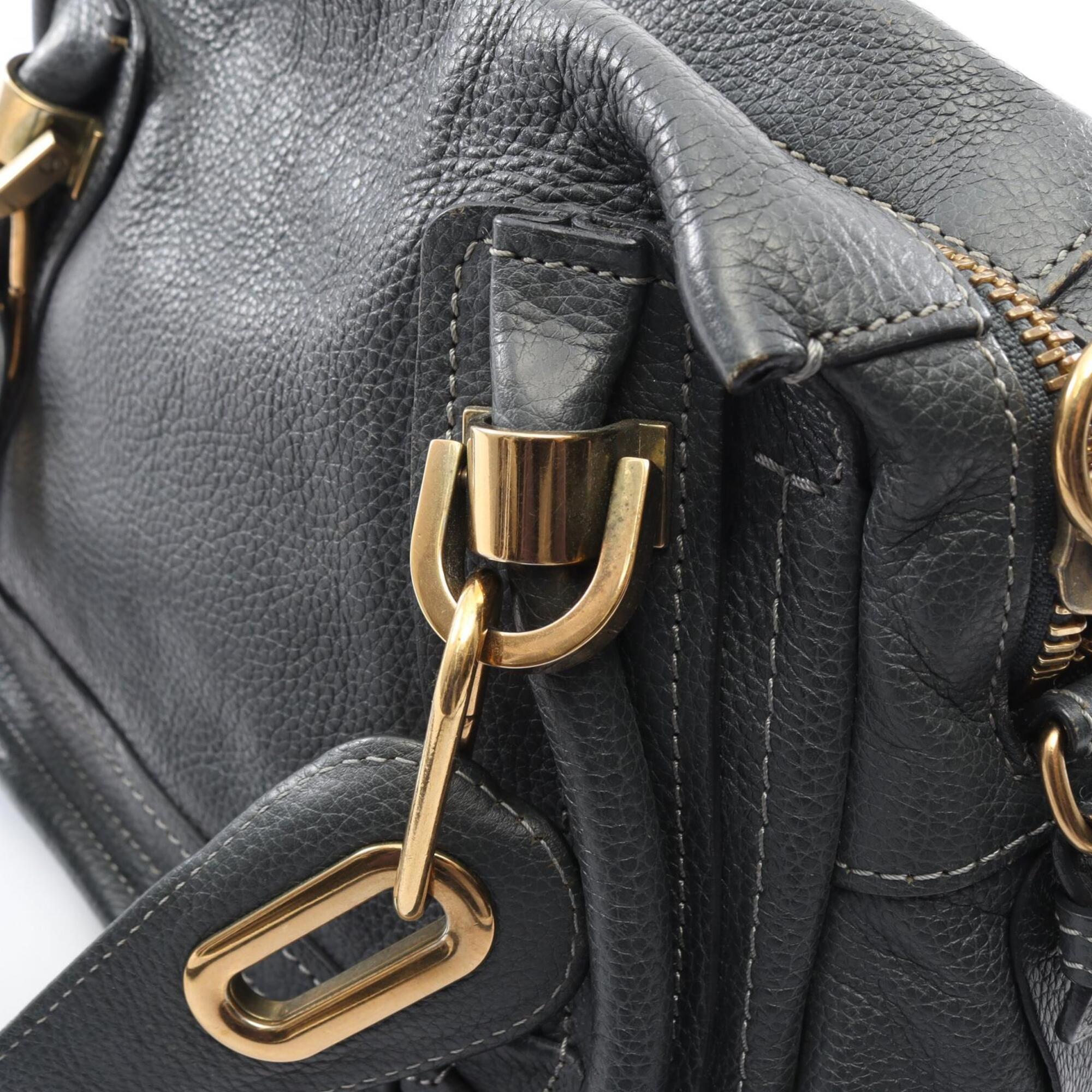 Chloé Gray Leather Handbag (Pre-Owned)