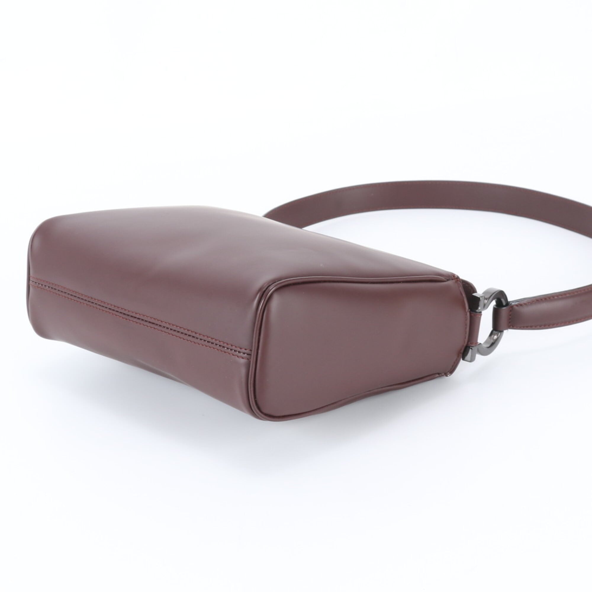 Salvatore Ferragamo Brown Leather Handbag Shoulder Bag (Pre-Owned)