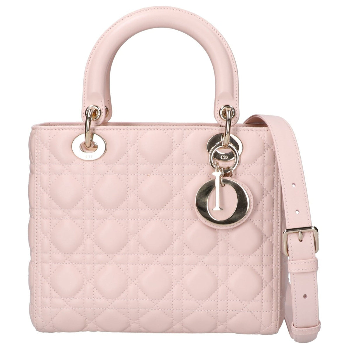 Christian Dior Pink Beige Leather Handbag (Pre-Owned)