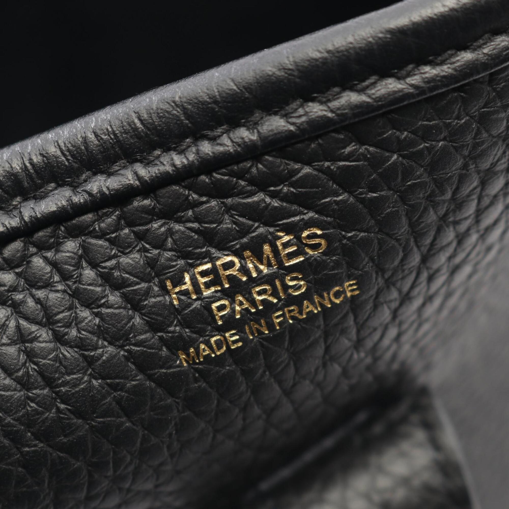 Hermes Black Taurillon Clemence Leather Leather Handbag Shoulder Bag (Pre-Owned)