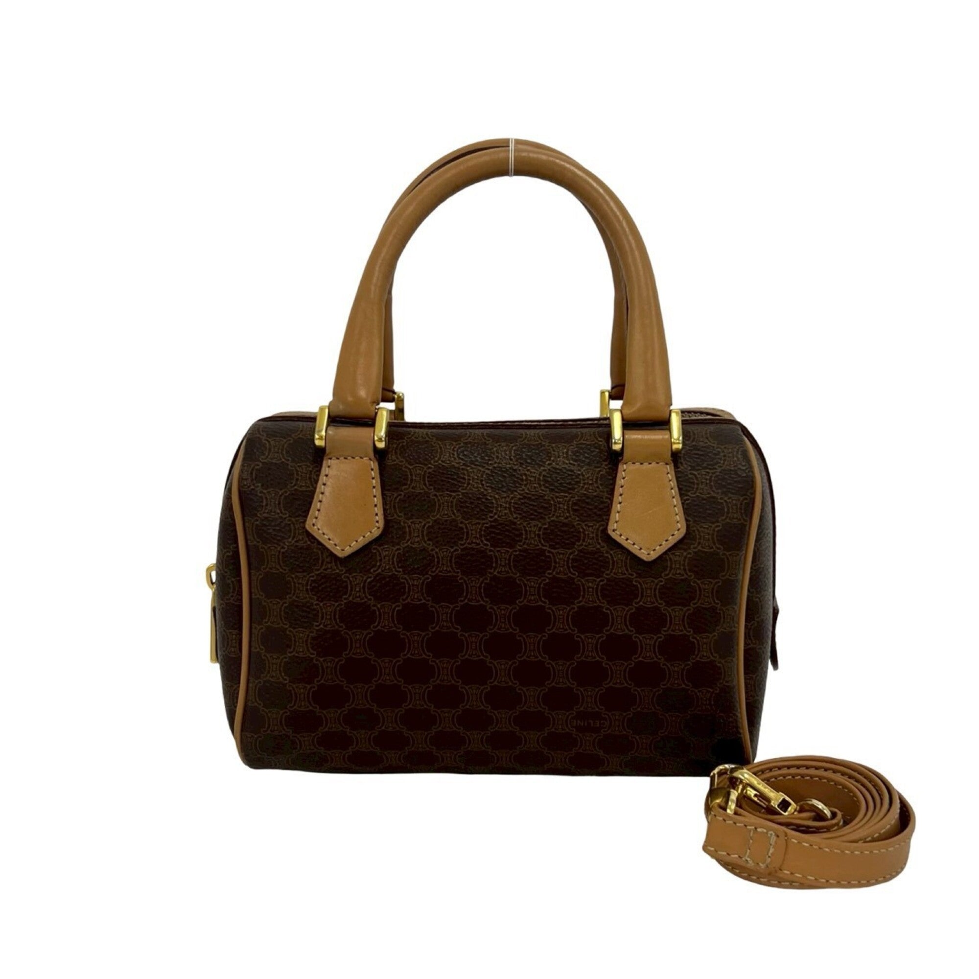 Celine Brown Pvc Leather Handbag Shoulder Bag (Pre-Owned)