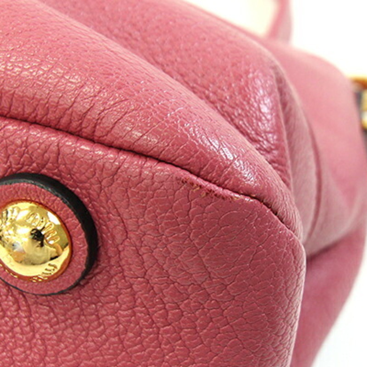 Miu Miu Pink Leather Handbag Shoulder Bag (Pre-Owned)