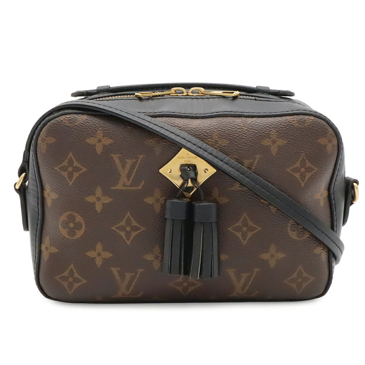 Louis Vuitton Monogram Black Noir Monogram Leather Handbag Shoulder Bag (Pre-Owned)